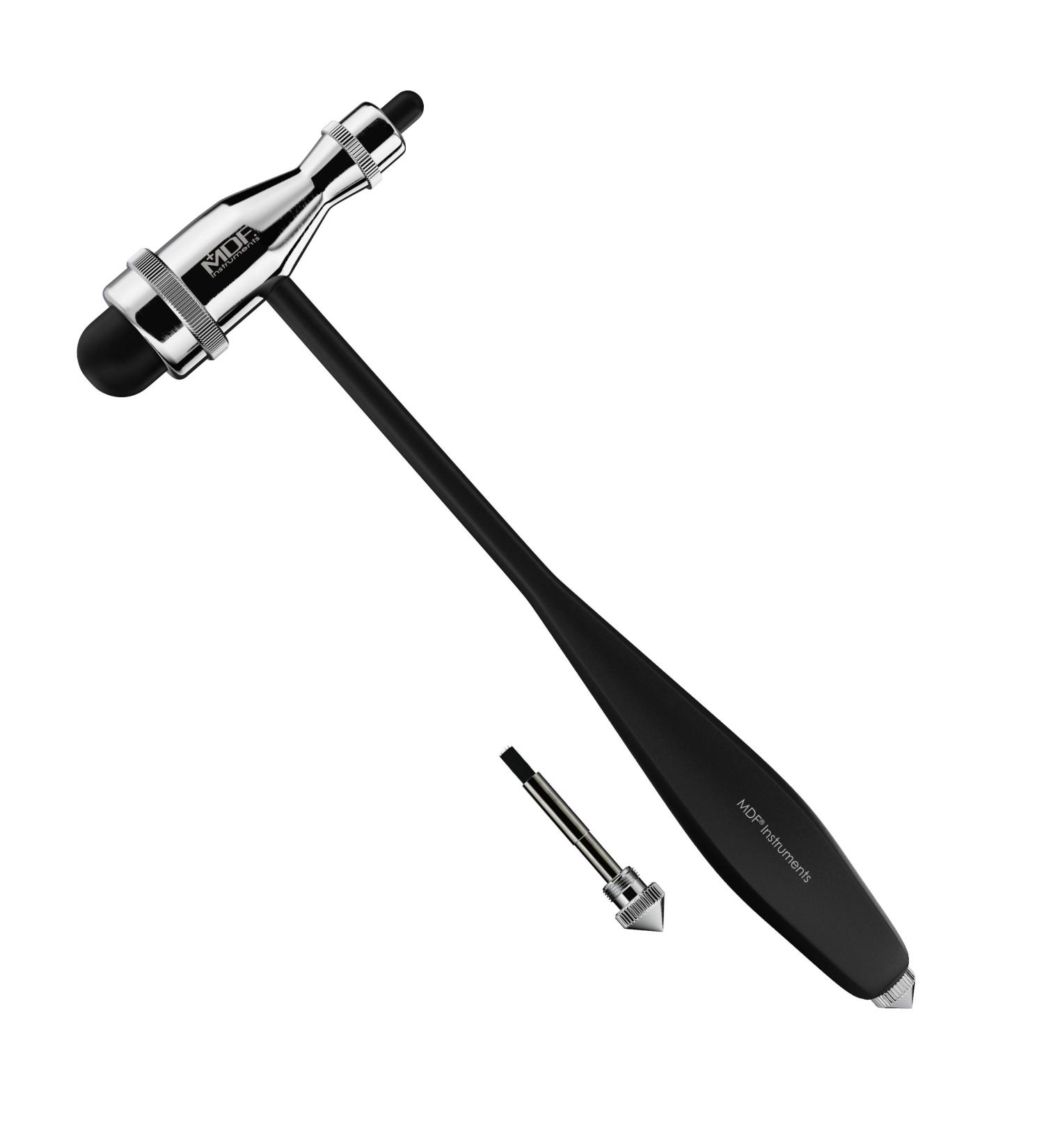 MDF Tromner Neurological Reflex Hammer with Brush & HDP Handle - Black (MDF555P-11) - Free Parts for Life & Lifetime Warranty - Buy Online on SooperMarket.com