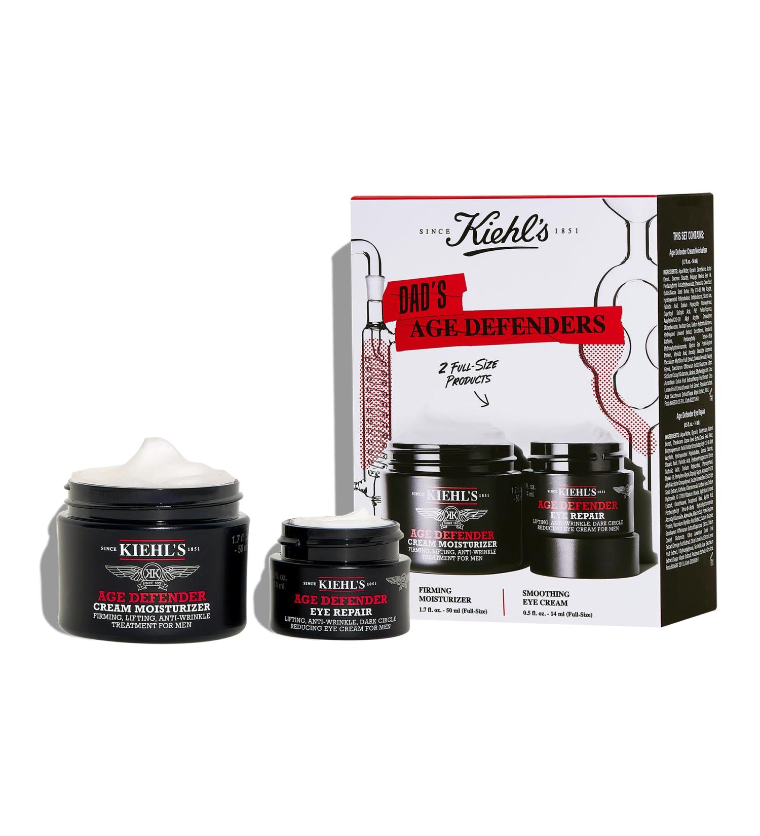 Kiehl's Dad's Age Defenders Skincare Gift Set | Anti-Aging Moisturizer & Eye Cream for Men | Firming & Lifting Reduces Fine Lines & Wrinkles - 2-Piece Full Size - Buy Online on SooperMarket.com
