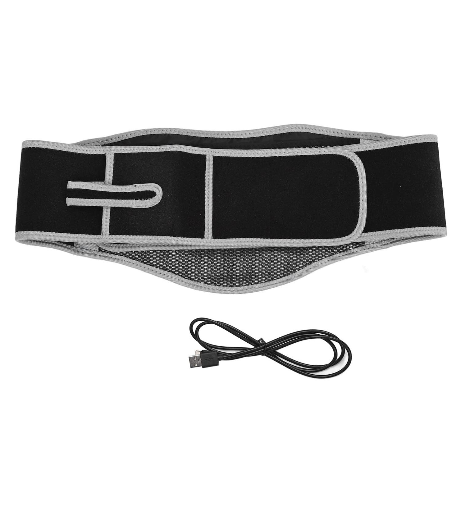 Premium Heated Waist Belt - Adjustable Massage Heating Pillow for Lower Back Pain Relief | Vibration & Heat Therapy Wrap for Cramps - Buy Online on SooperMarket.com