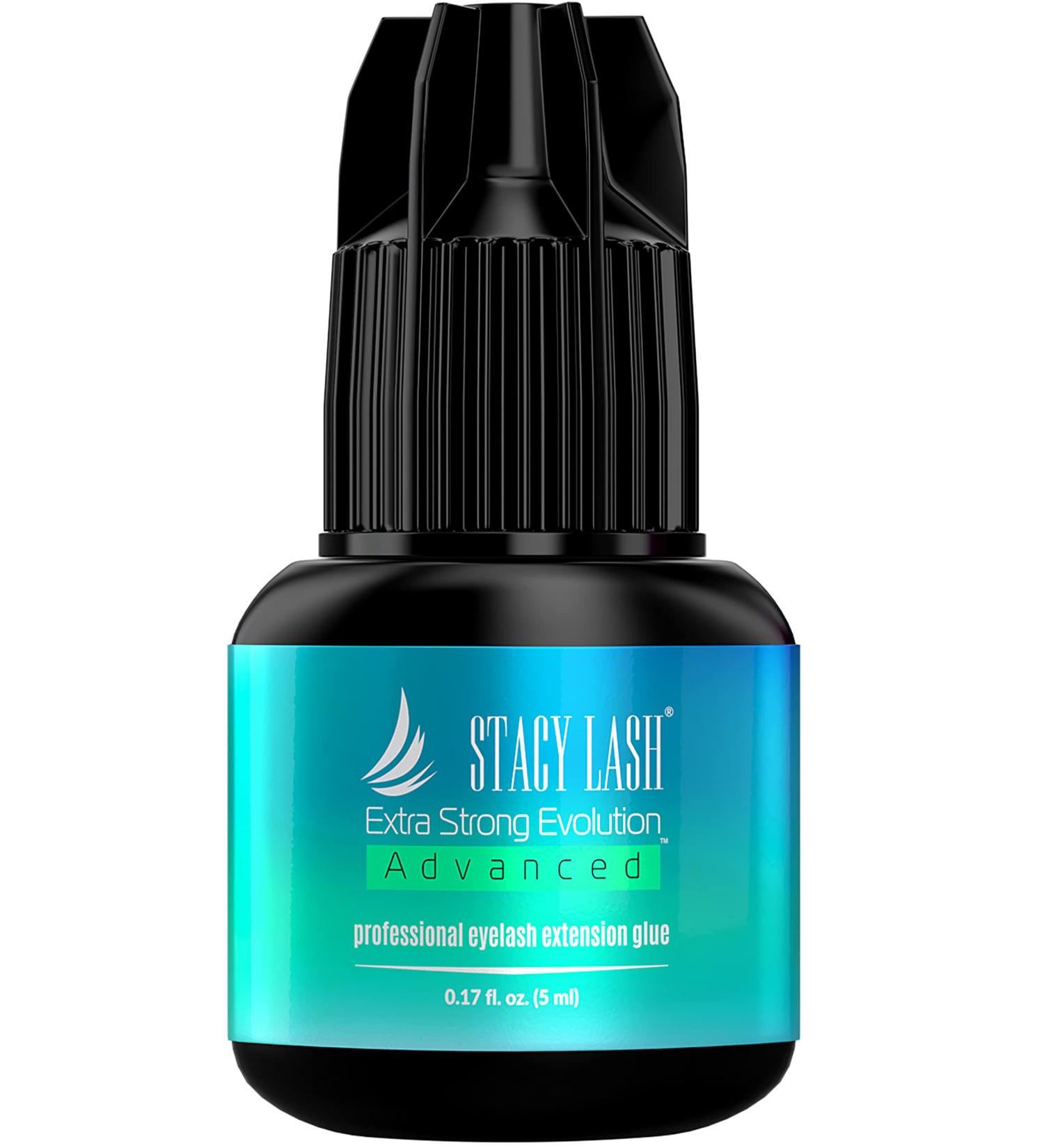 Stacy Lash Extra Strong Evolution Advanced Eyelash Extension Glue - 1 Sec Drying - 6 Weeks Retention - Professional Use Only - Black Adhesive - Buy Online on SooperMarket.com