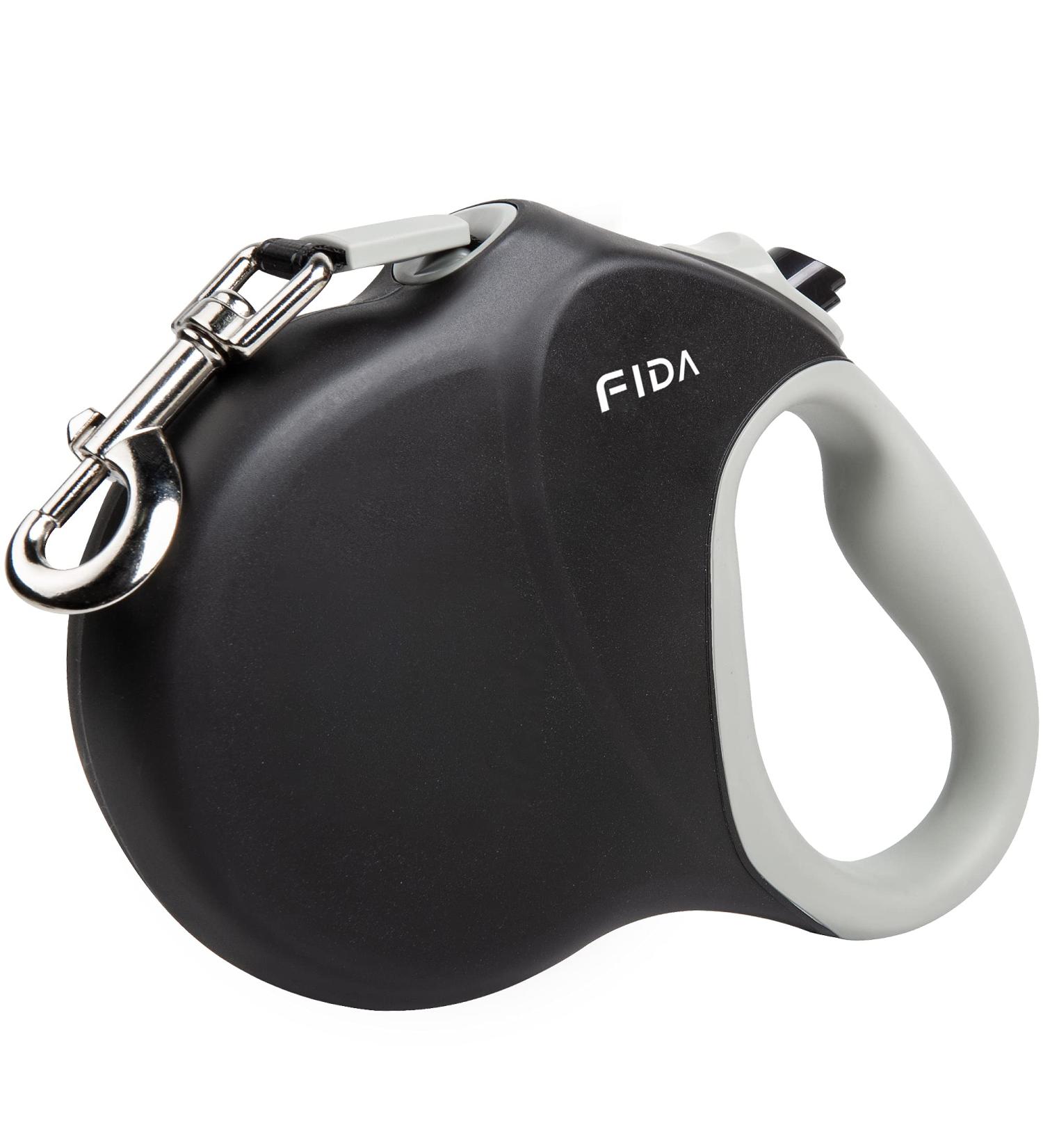 Fida Retractable Dog Lead Extendable 8m Heavy Duty Pet Walking Leash for Medium Large Dog up to 50kg Tangle Free. One-Hand Brake Dog Leads Strong Retractable for Large Breed Dogs - Black 8m (pack of 1) Black - Buy Online on SooperMarket.com