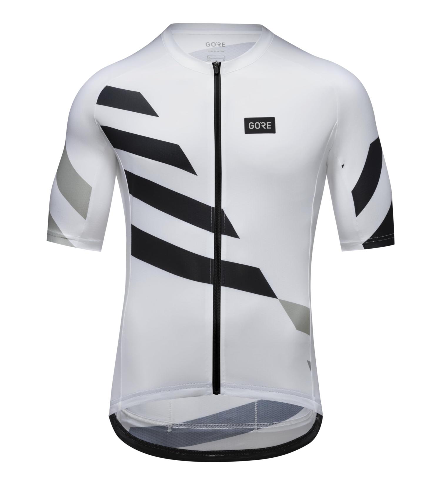GORE WEAR Spirit Signal Chaos Jersey XL - White/Black | Premium Cycling Apparel for International Shipping - Buy Online on SooperMarket.com