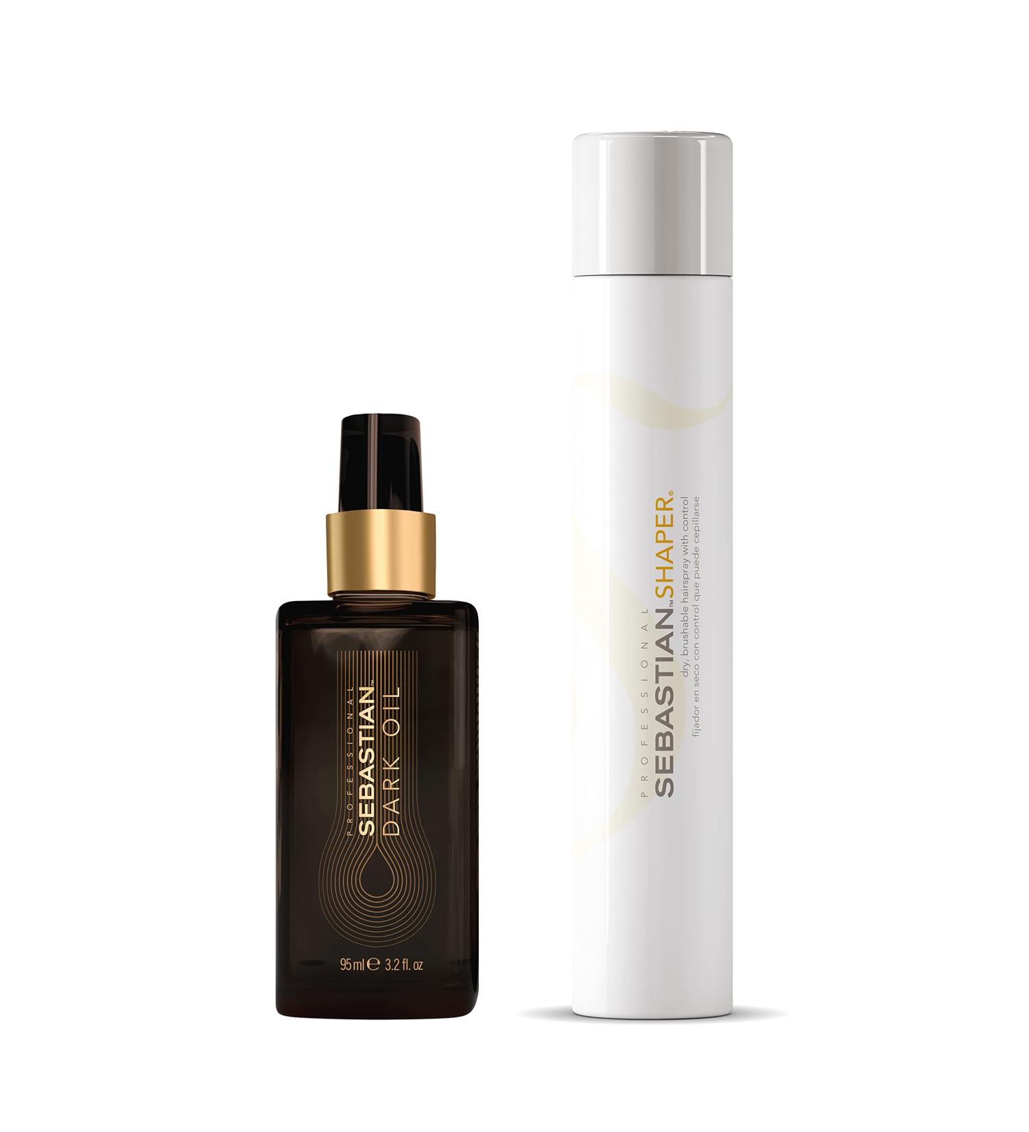 Sebastian Professional Dark Oil Lightweight Hair Oil + Sebastian Shaper Hairspray 10.6 oz Hair Care + Styling Bundle - Buy Online on SooperMarket.com