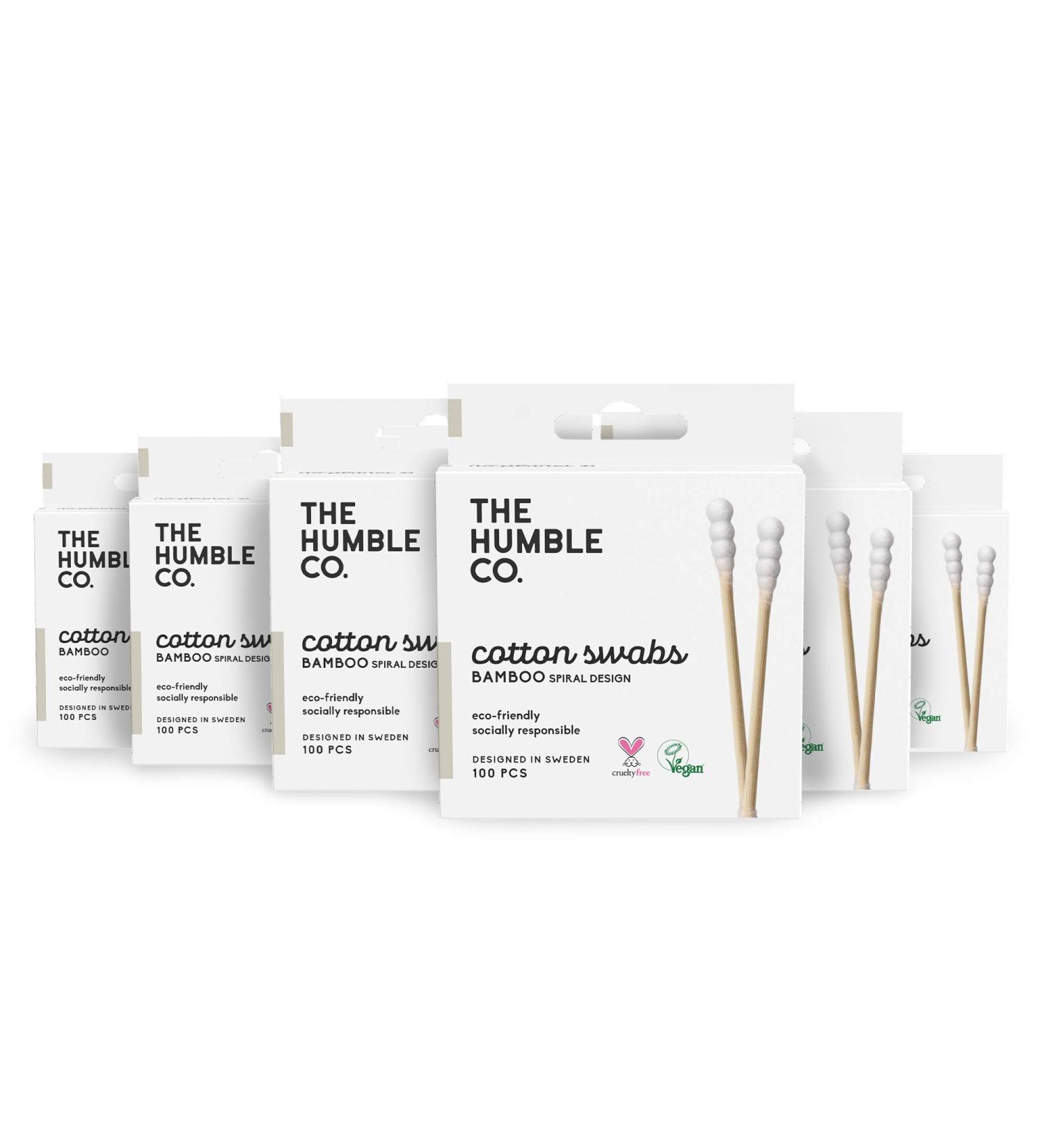 The Humble Co. Natural Bamboo Cotton Swabs (600 count) - Eco-Friendly and Sustainable White Spiral Cotton Buds - Buy Online on SooperMarket.com