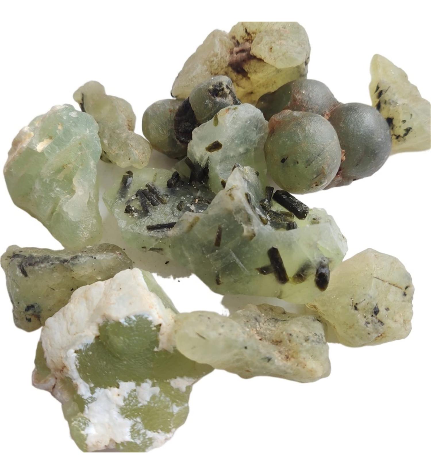 VAGILO 100g Natural Prehnite Grapestone Green Prehnite Silicate Minerals Home Decoration Jewelry Processing 2-5cm 80-100g - Buy Online on SooperMarket.com