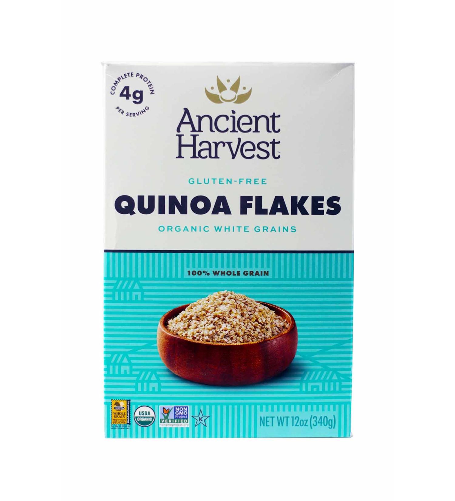 QUINOA Ancient Harvest Flakes Organic Gluten Free 12 Oz (Pack of 3) 12 Ounce (Pack of 3)