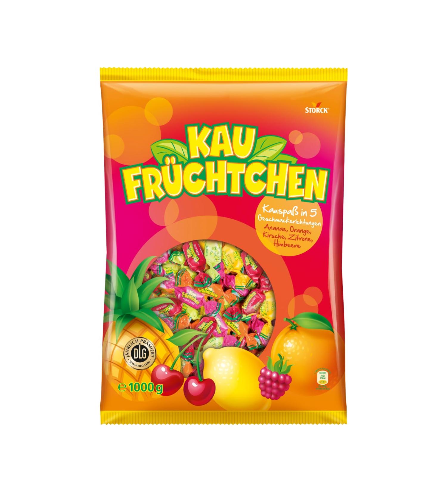 Kaufr chtchen Chewy Sweets 1000g Bulk Pack | Five Fruity Flavours - Buy Internationally! - Buy Online on SooperMarket.com