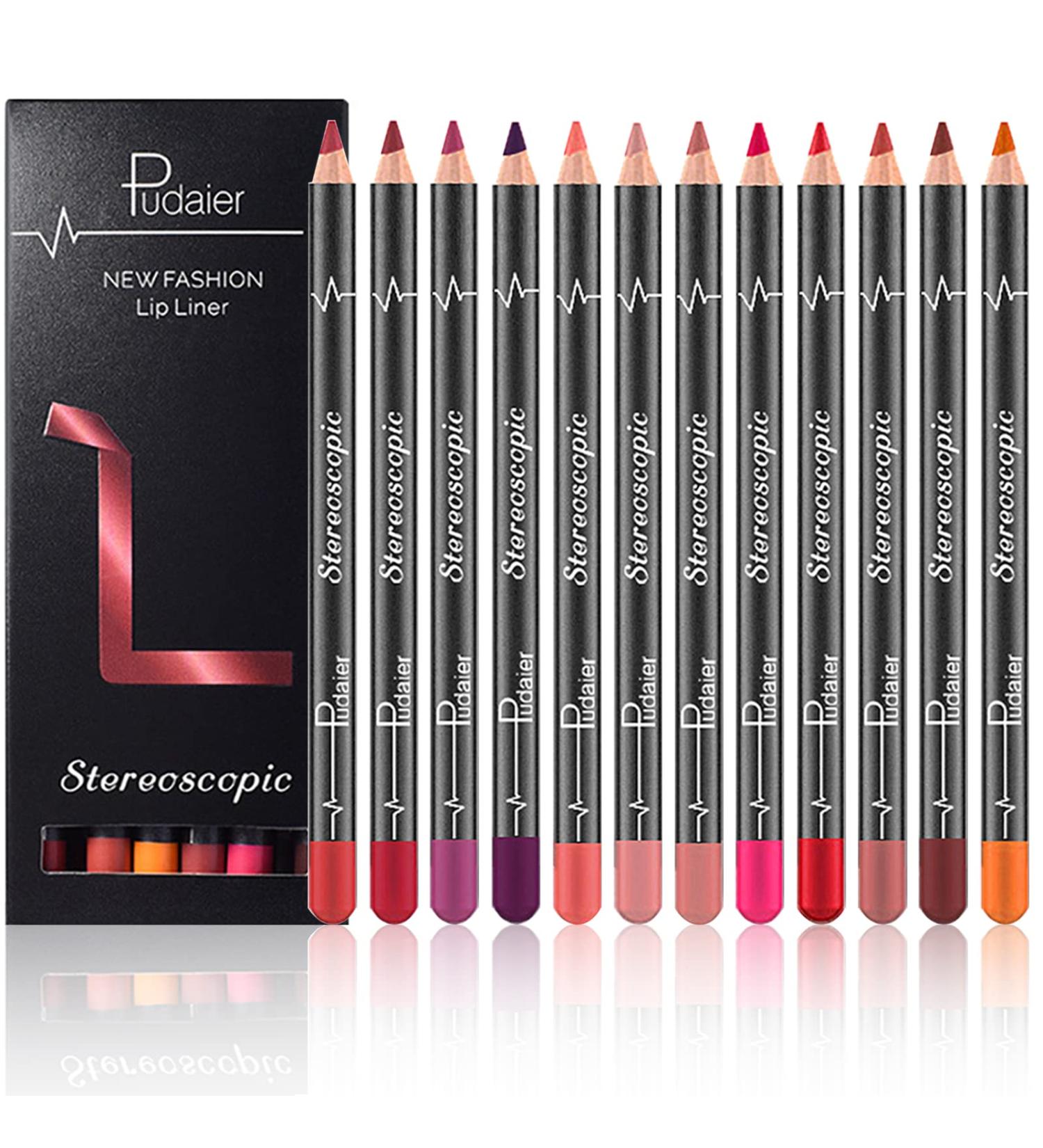 Aseawave Lip Liner Pencil Set - 12pcs High Pigmented Creamy Matte Lip Liners for Girls and Women - Lip Makeup Gift for Daily, Travel, Party, Work - Buy Online on SooperMarket.com