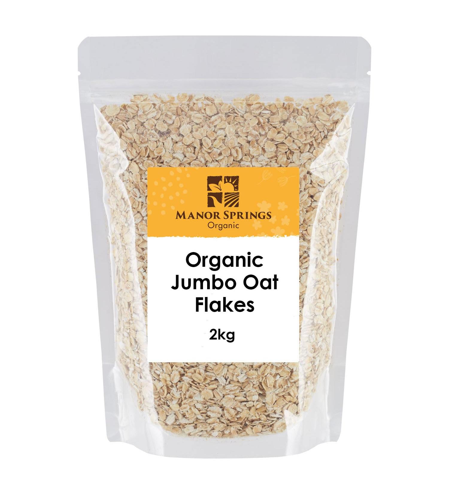 Organic Jumbo Oat Flakes 2kg by Manor Springs Organic - Buy Online on SooperMarket.com