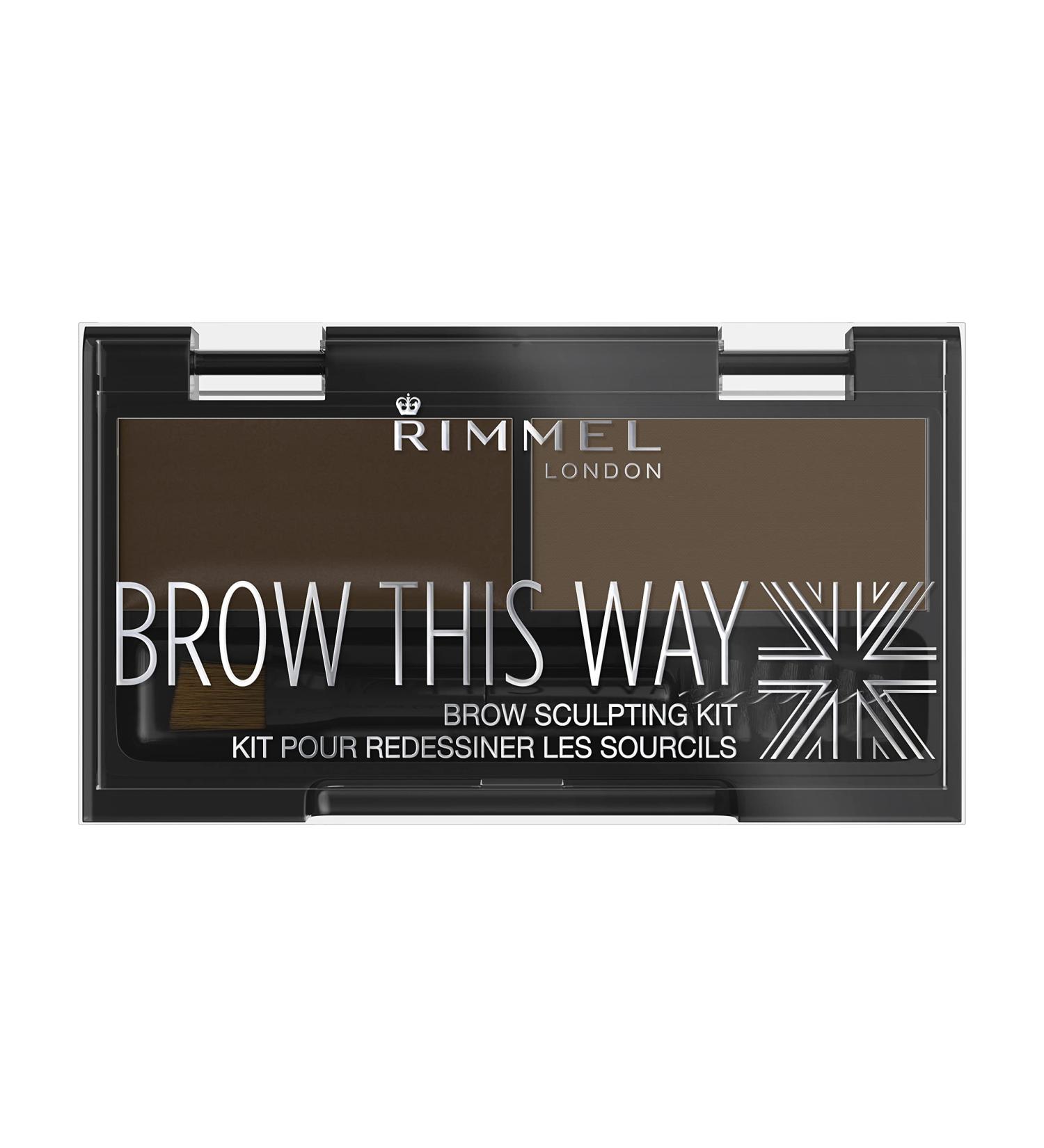 Rimmel London Brow This Way Sculpting Kit 003 Dark Brown | Perfect Brow Makeup - Buy Online on SooperMarket.com