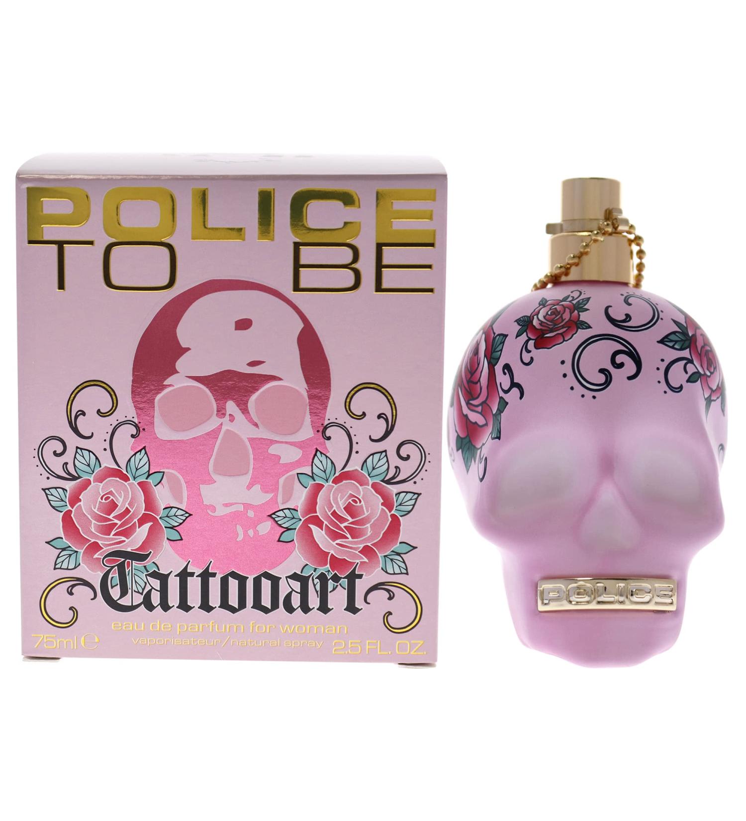 POLICE To Be Tattooart For Woman - Fragrance For Women - Floral Fruity Gourmand Scent - Creamy Sandalwood And A Powdery-Sweet Marshmallow Accord - Eye-Catching Skull Bottle - 2.5 Oz EDP Spray 2.5 Fl Oz (Pack of 1) - Buy Online on SooperMarket.com