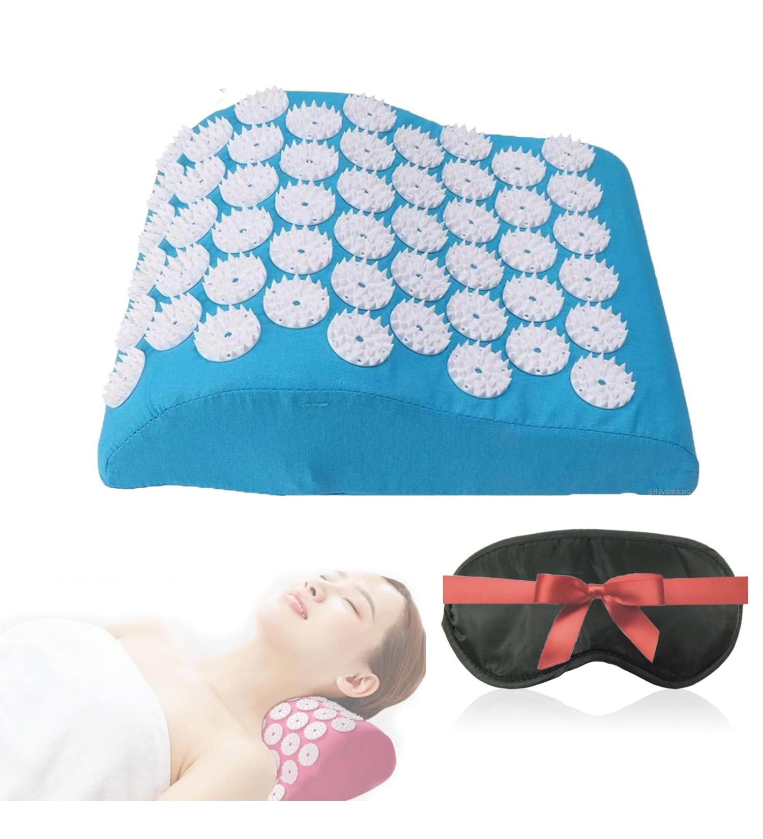 Vevazen Low Back Pillow vevazen acupressure mat Vevazen Pillow Set for Neck Back Pain Acupuncture Cushion Pillow Muscle Relaxation Stress Relief Set (Blue) - Buy Online on SooperMarket.com