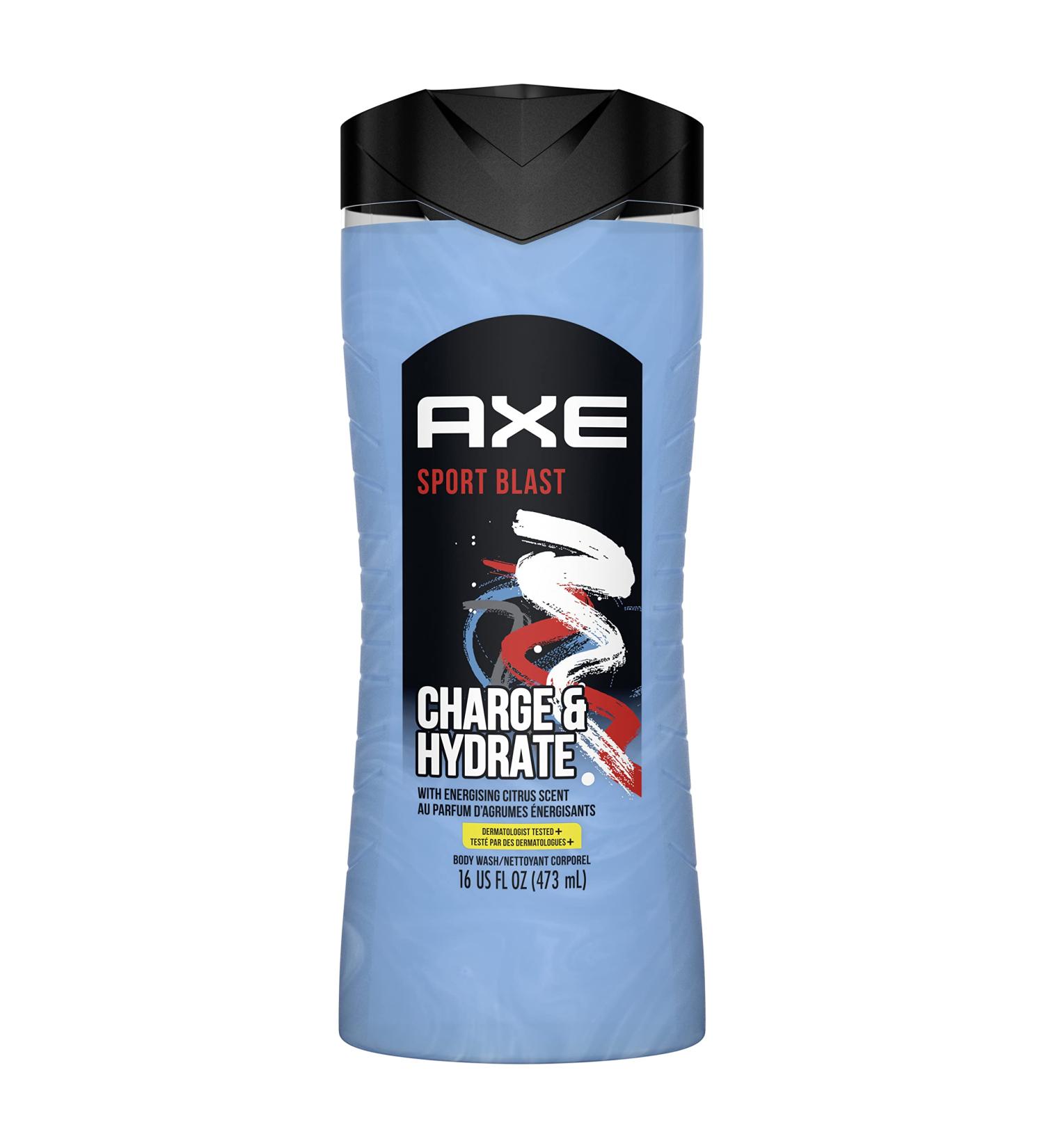 AXE Charge and Hydrate Sports Blast Men's Body Wash 16 oz - Energizing Citrus Scent - 100% Recycled Bottle - Buy Online on SooperMarket.com