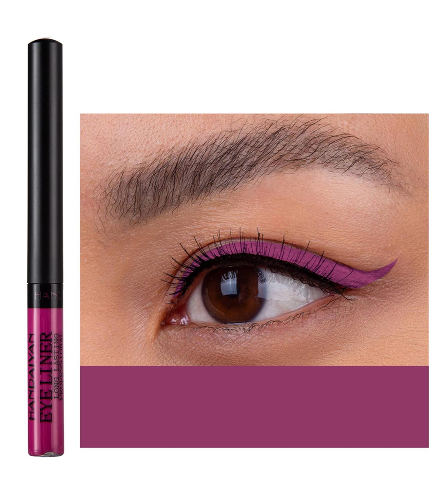 DekRion Liquid Eyeliner - Purple-Red Matte Colored, Waterproof High-Pigmented Formula - Eye Makeup for a Bold Look - Buy Online on SooperMarket.com