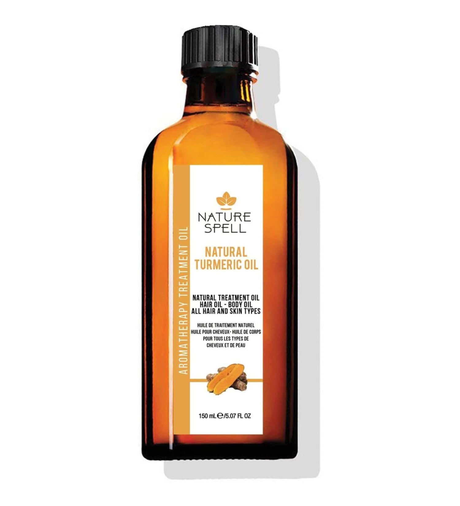 Nature Spell Turmeric Treatment Oil for Hair & Body - 150 ml Unscented | Natural Hair Care & Skin Benefits - Buy Online on SooperMarket.com
