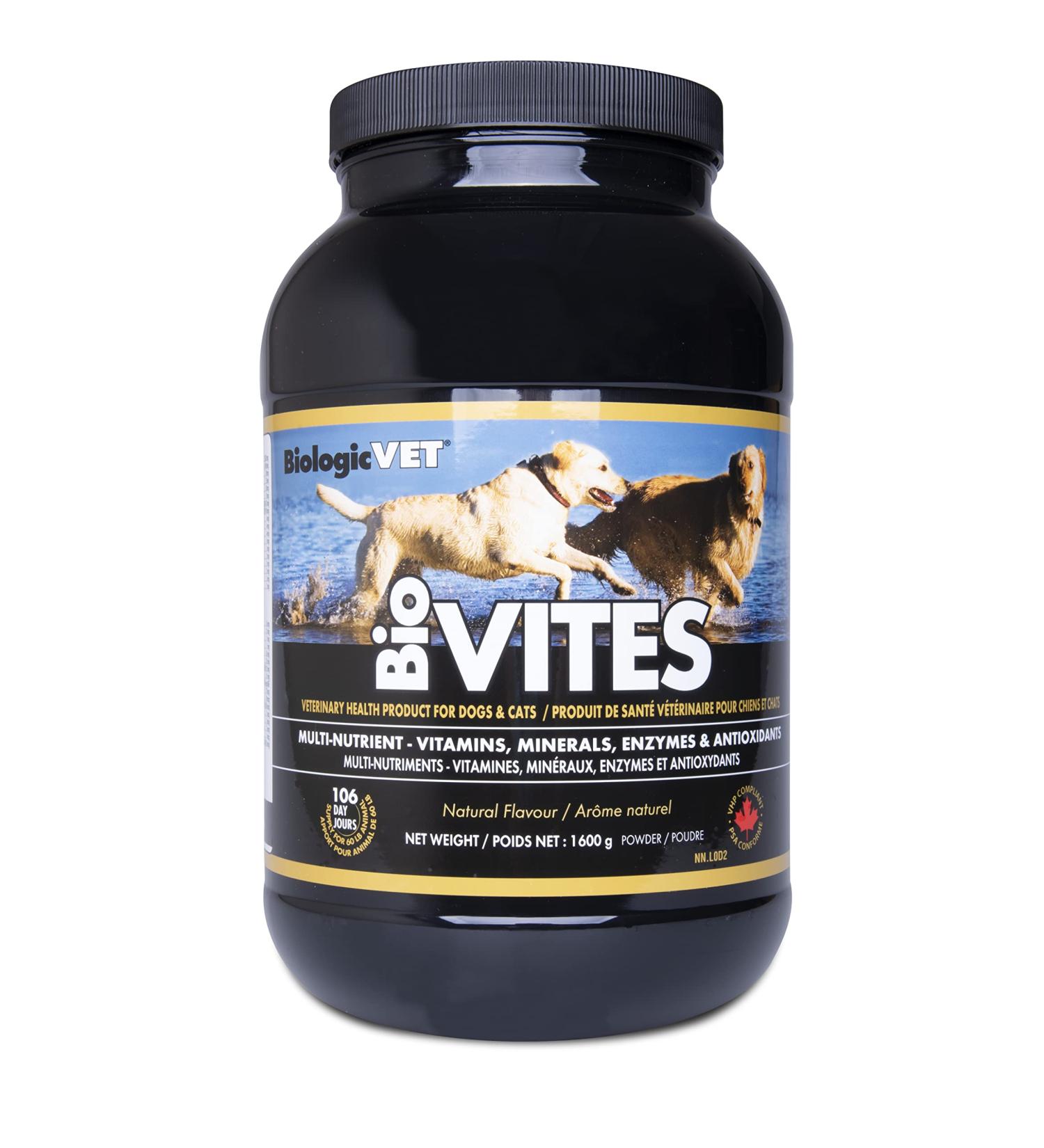 Flora Health BiologicVET BioVITES Complete Multi-Nutrient - Vitamins Minerals & Enzymes for Dogs and Cats Prebioitc Lignans Magnesium Taurine 1600g Powder 1600 g (Pack of 1) - Buy Online on SooperMarket.com