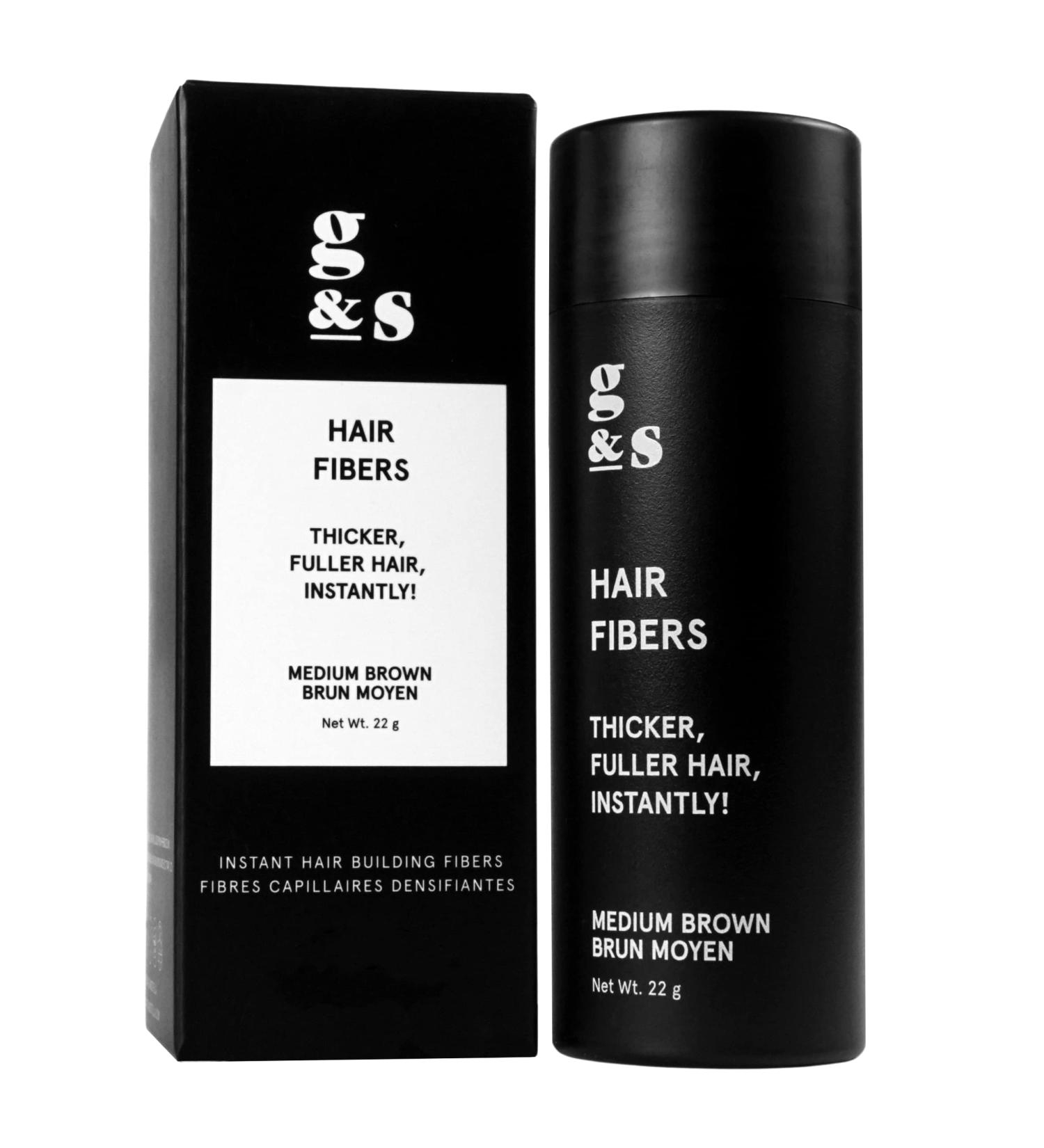 Grace and Stella Hair Building Fibers - Medium Brown (22g) - Instantly Thicken Thinning Hair - Cover Bald Spots Discreetly - Buy Online on SooperMarket.com