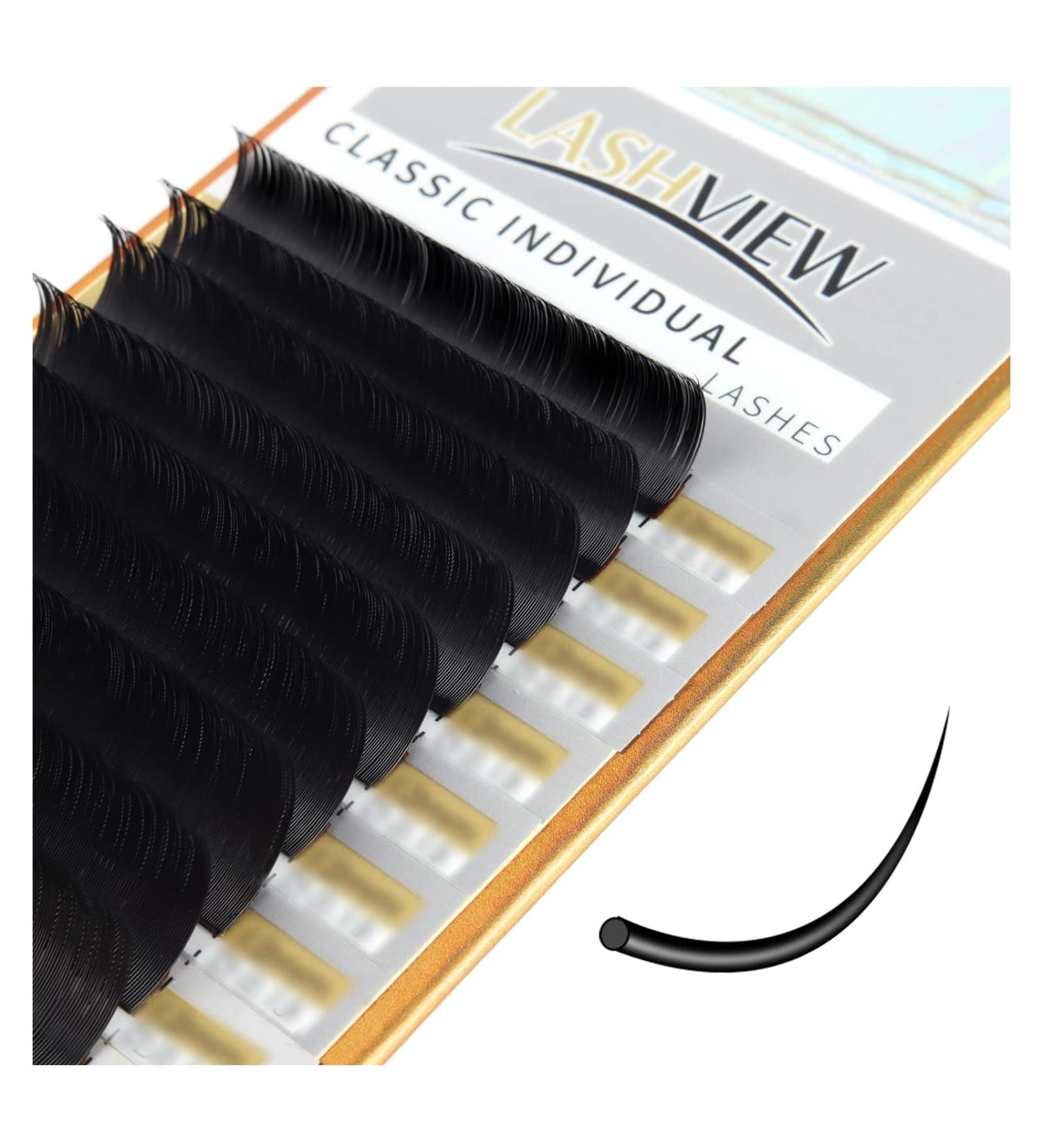 LASHVIEW Individual 0.15-C Mixed Tray Eyelash Extensions 8-15mm - Premium Soft Semi Permanent Lashes for Natural Look - Buy Online on SooperMarket.com