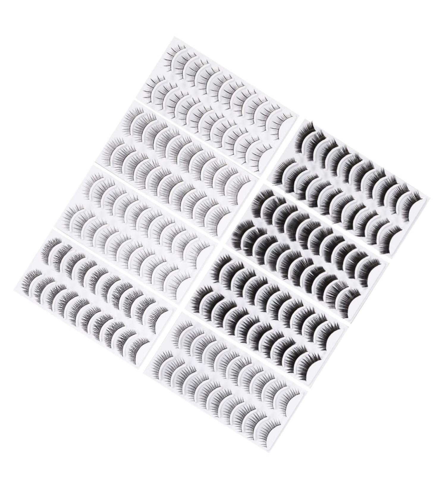 HAPINARY Beauty Fake Eyelashes 80 Pairs Fake Lashes Fake Eyelashes Eyeliner Pencil False Eyelashes Natural Eyelashes Cross Section Cosplay Lashes - Buy Online on SooperMarket.com