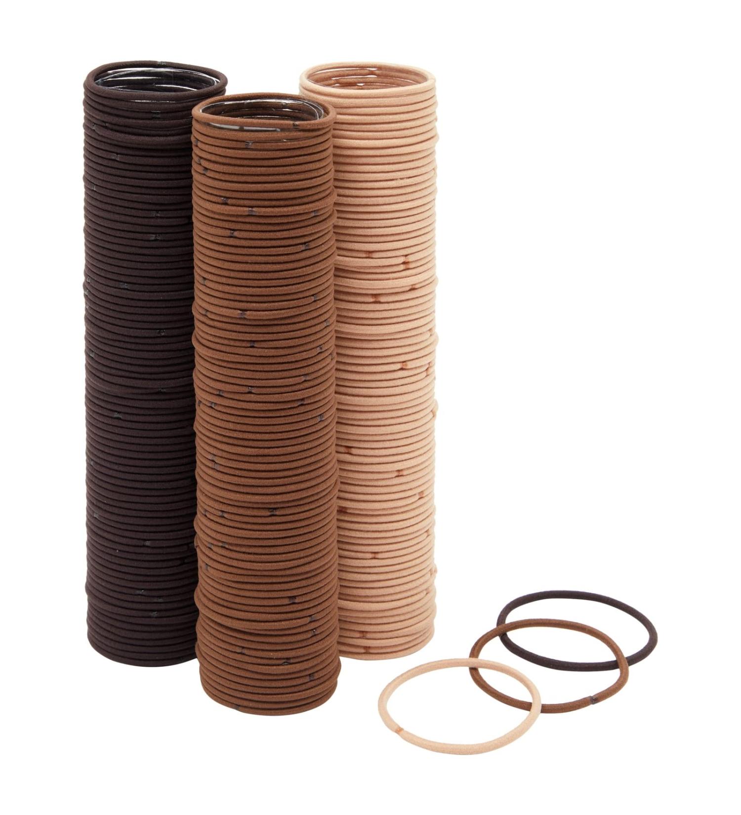 240-Pack Elastic Hair Ties - No Metal Ponytail Holders for Men, Women & Girls - Durable Styling Accessories in Neutral Colors - Buy Online on SooperMarket.com