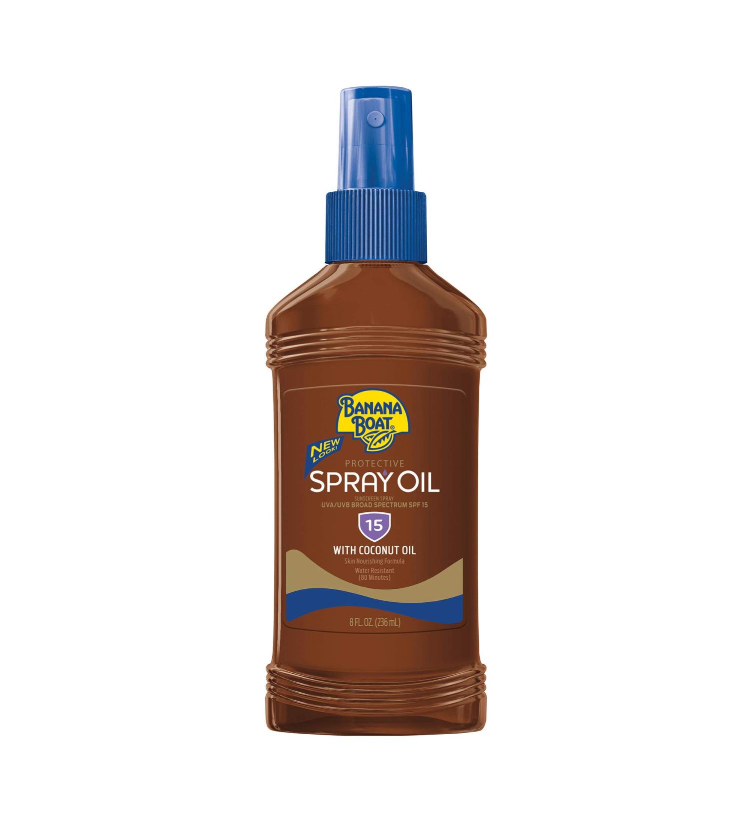 Banana Boat SPF 15 Protective Spray Oil Sunscreen 8 oz - Pack of 3 - Buy Online on SooperMarket.com