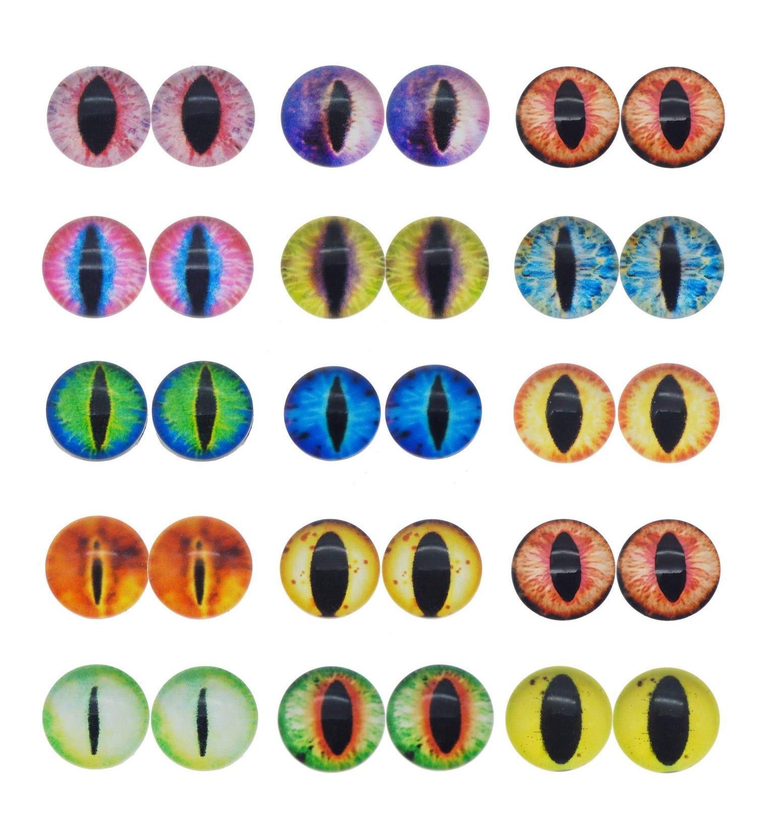 JJG 40PCS 20mm Dragon Eyes Glass Cabochon Set - Jewelry Findings for Pendants & Dolls - Buy Online on SooperMarket.com