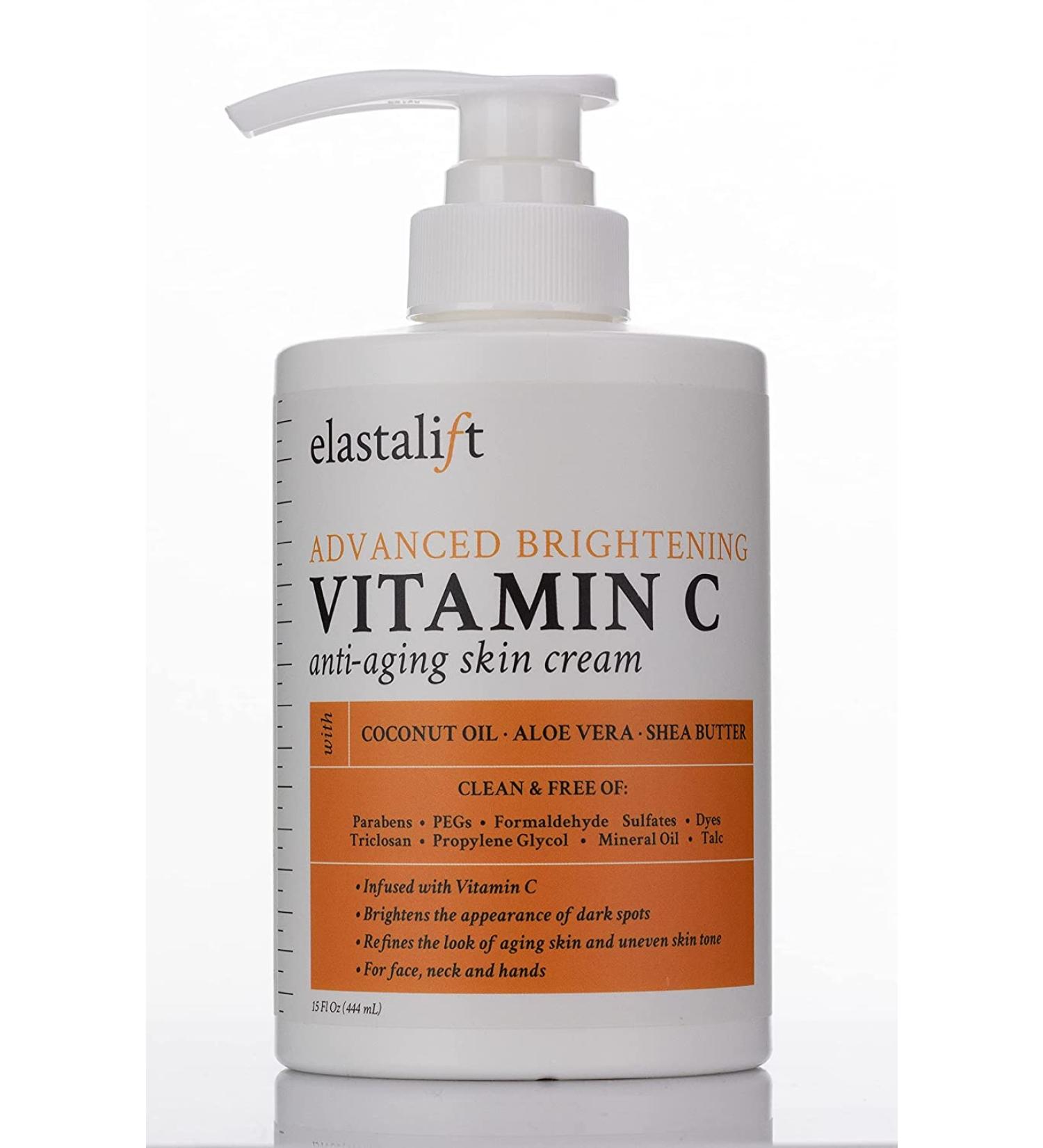Elastalift Vitamin C Brightening Cream - 15 Oz Moisturizing Face & Body Lotion for Radiant Skin - Buy Online on SooperMarket.com