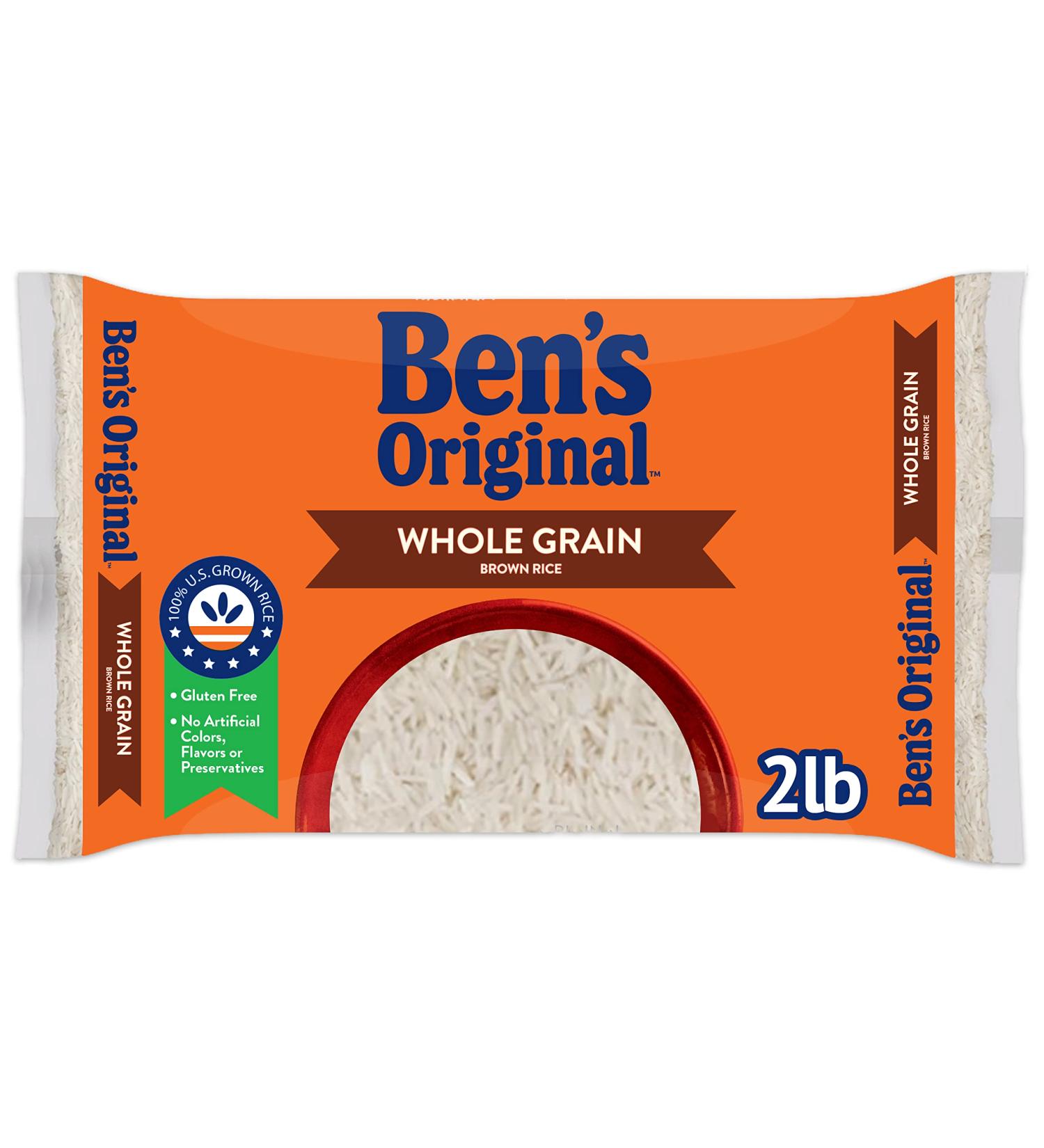 BEN'S ORIGINAL Whole Grain Brown Rice 2 lb Bag - Pack of 1 - Buy Online on SooperMarket.com