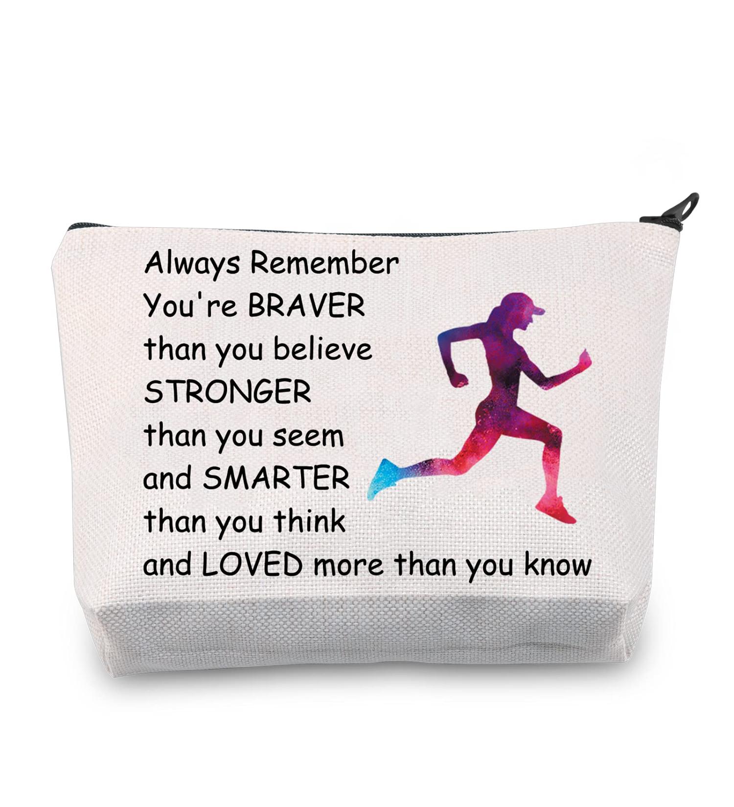 Running Lover Gifts | Inspirational Runner Bag & Cosmetics Organizer for Women | Perfect Cross Country Running Gift - Buy Online on SooperMarket.com