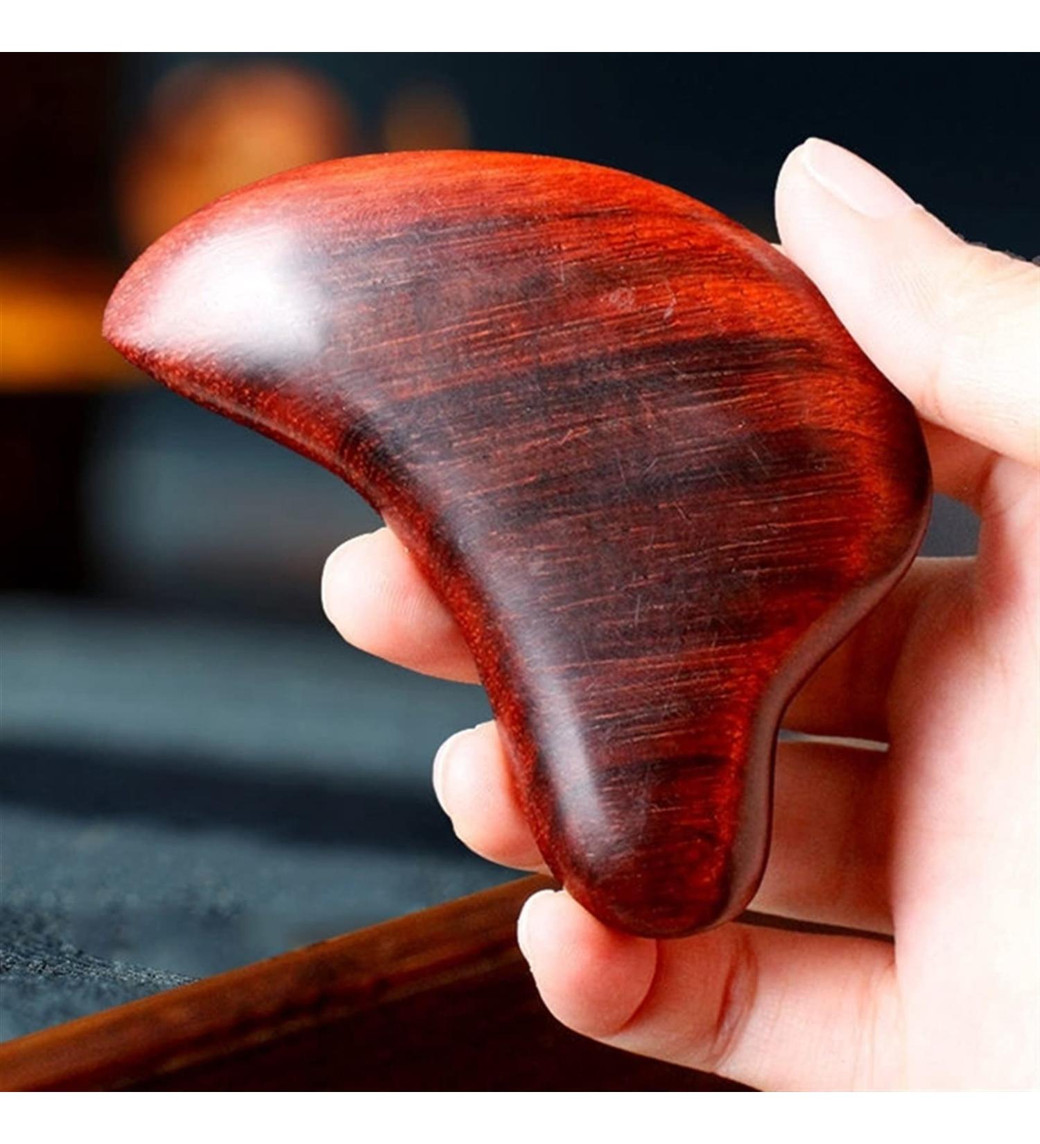 Red Sandalwood Gouache Point Meridian Scrapping Muscle Relaxing Wooden Massager Acupuncture Physical Therapy 1Pcs - Buy Online on SooperMarket.com