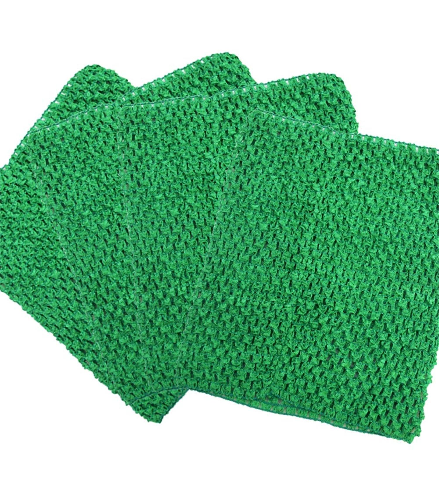 4pcs Crochet Tube Top Tutu Dress Set for Baby Girls | Sparkling Emerald Skirt Pettiskirt | Size 7x9 - Buy Online on SooperMarket.com
