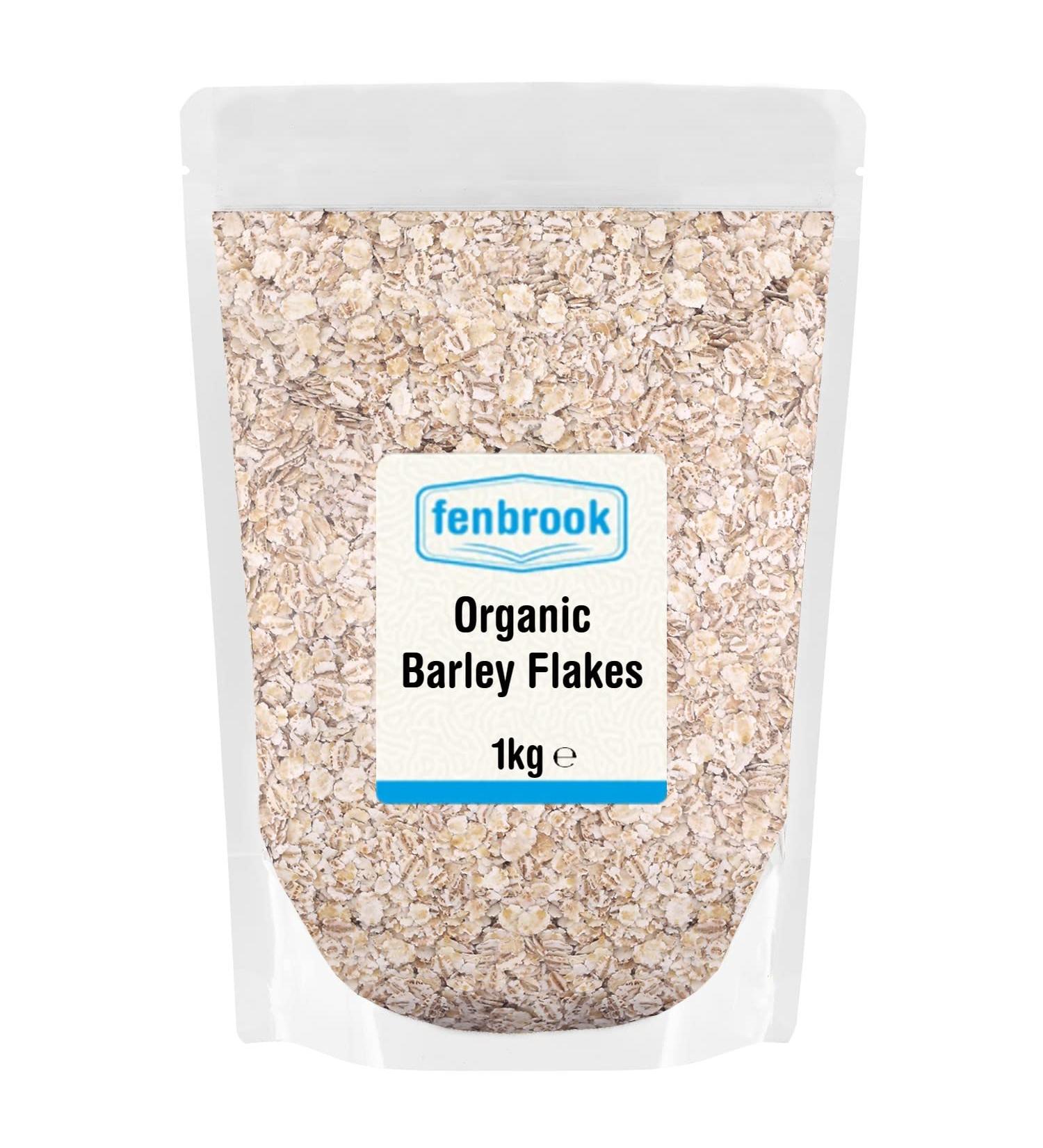 Organic Barley Flakes 1kg | Certified Organic by Fenbrook Organic - Buy Online on SooperMarket.com