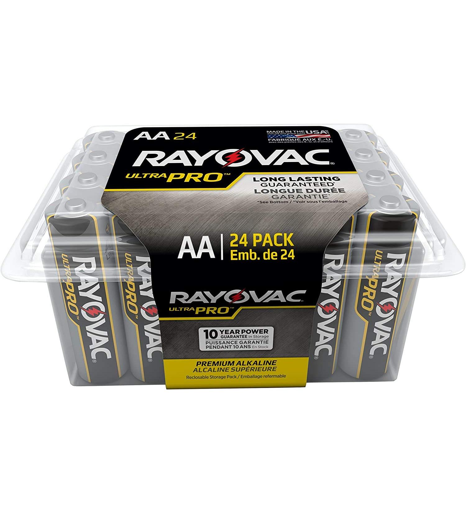 Rayovac Batteries ALAA-24F Ultra Pro AA Alkaline Batteries AA (Pack of 96) Original Version (ALAA24-4) 4 Pack Batteries