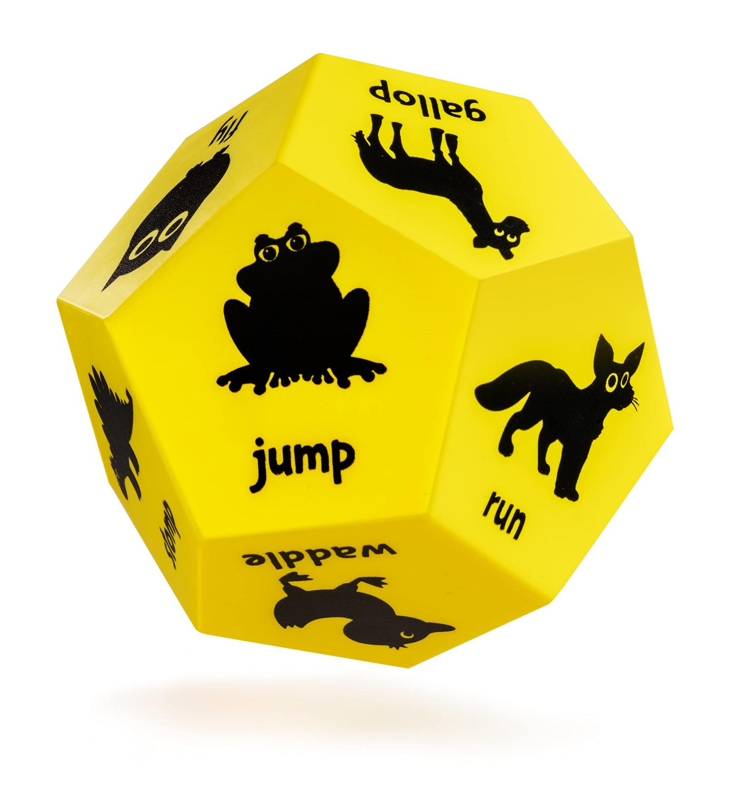 Covelico Kids Exercise Dice - Yellow Animals | Fun Roll and Play Animal Game | Big Foam Fitness Dice for Kids | Outdoor Workout Equipment - Buy Online on SooperMarket.com