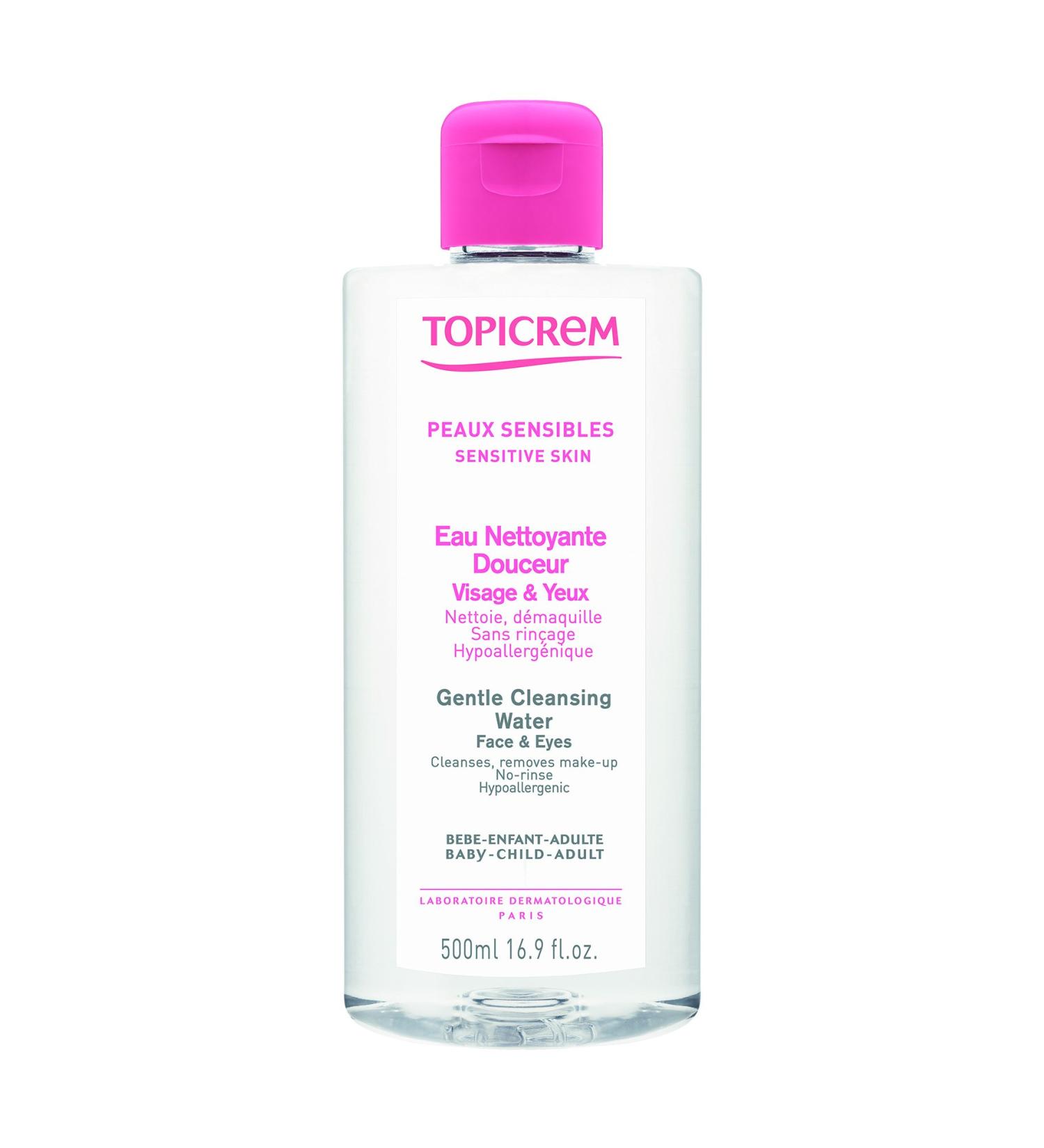 Topicrem Essentials Gentle Cleansing Water Face & Eyes 500ml