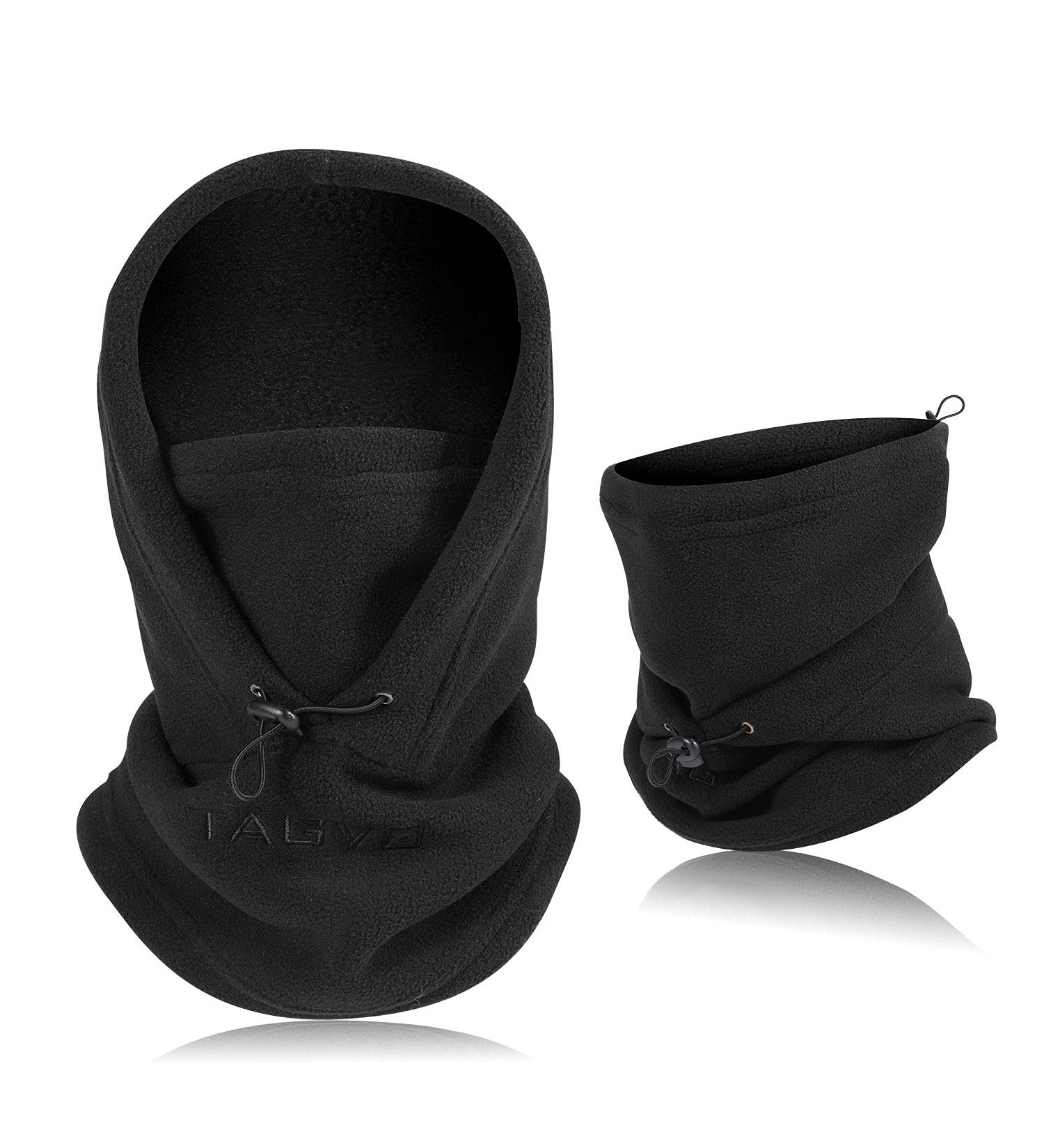 Tagvo Sturmhae Windproof Ski Mask | Thermo-Fleece Hood for Winter Sports | Unisex Warm & Breathable Face Cover | Heavy Neck Warmer | Black - Buy Online on SooperMarket.com