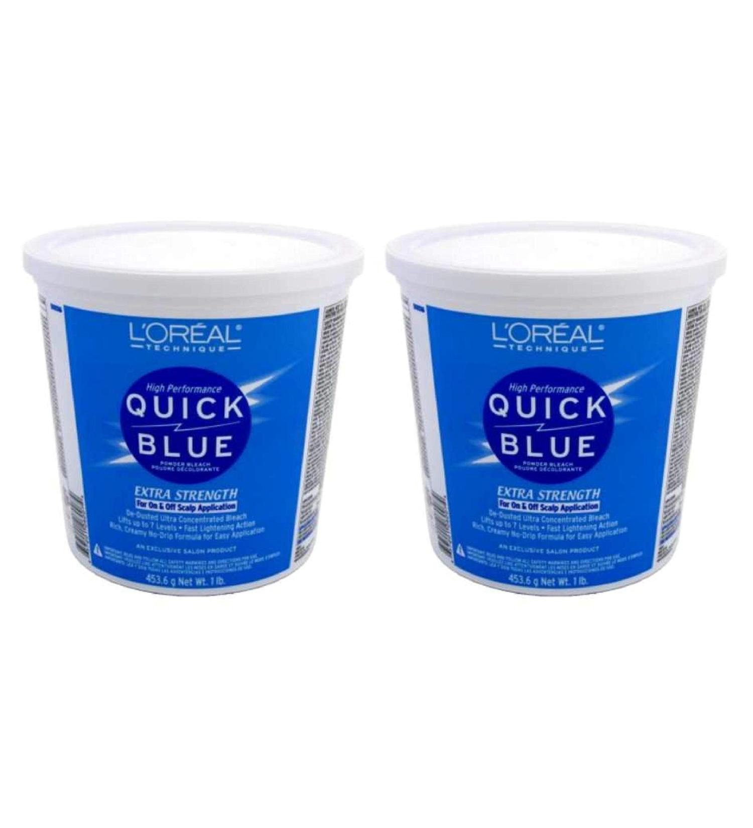 Loreal Quick Blue Powder Bleach Extra Strength 1Lb. (473ml) (2 Pack)