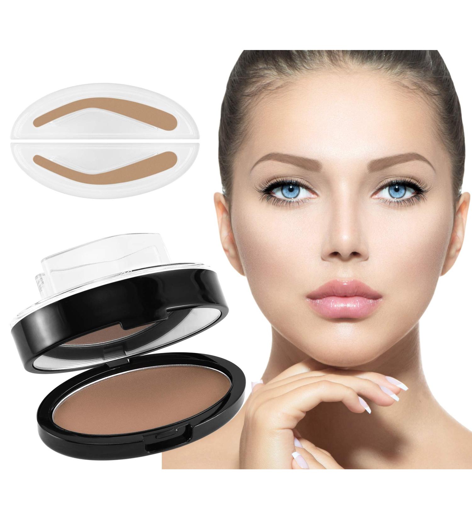 Boobeen Eyebrow Seal Stamp Powder - Waterproof One Second Makeup Kit for Natural Looking Brows - Light Brown - Buy Online on SooperMarket.com