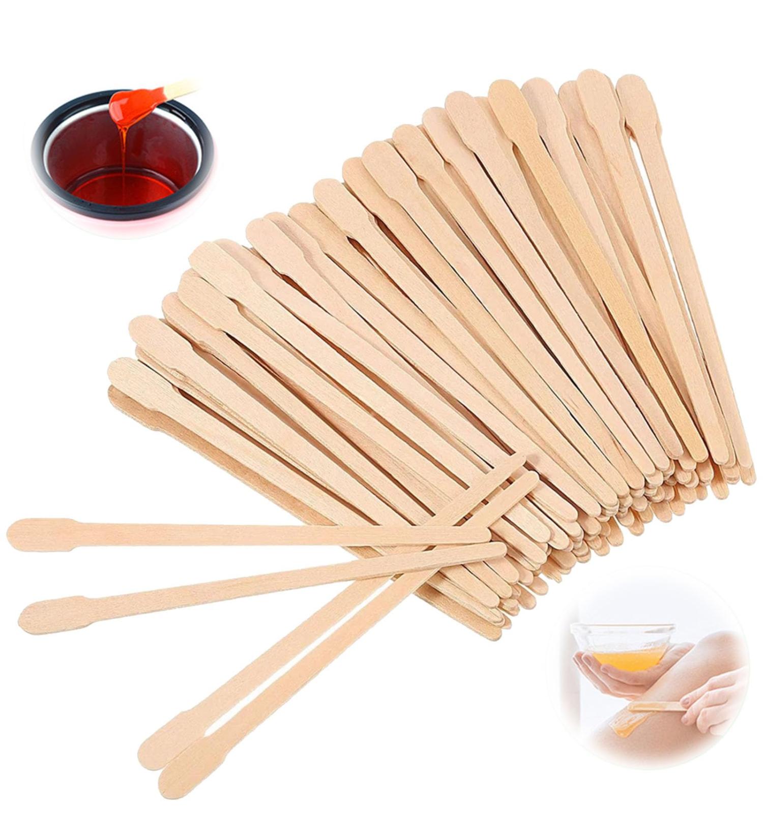 200 PC Wooden Waxing Spatula Set for Eyebrows Lips & Body - Ideal for Handicrafts & Depilation - Buy Online on SooperMarket.com