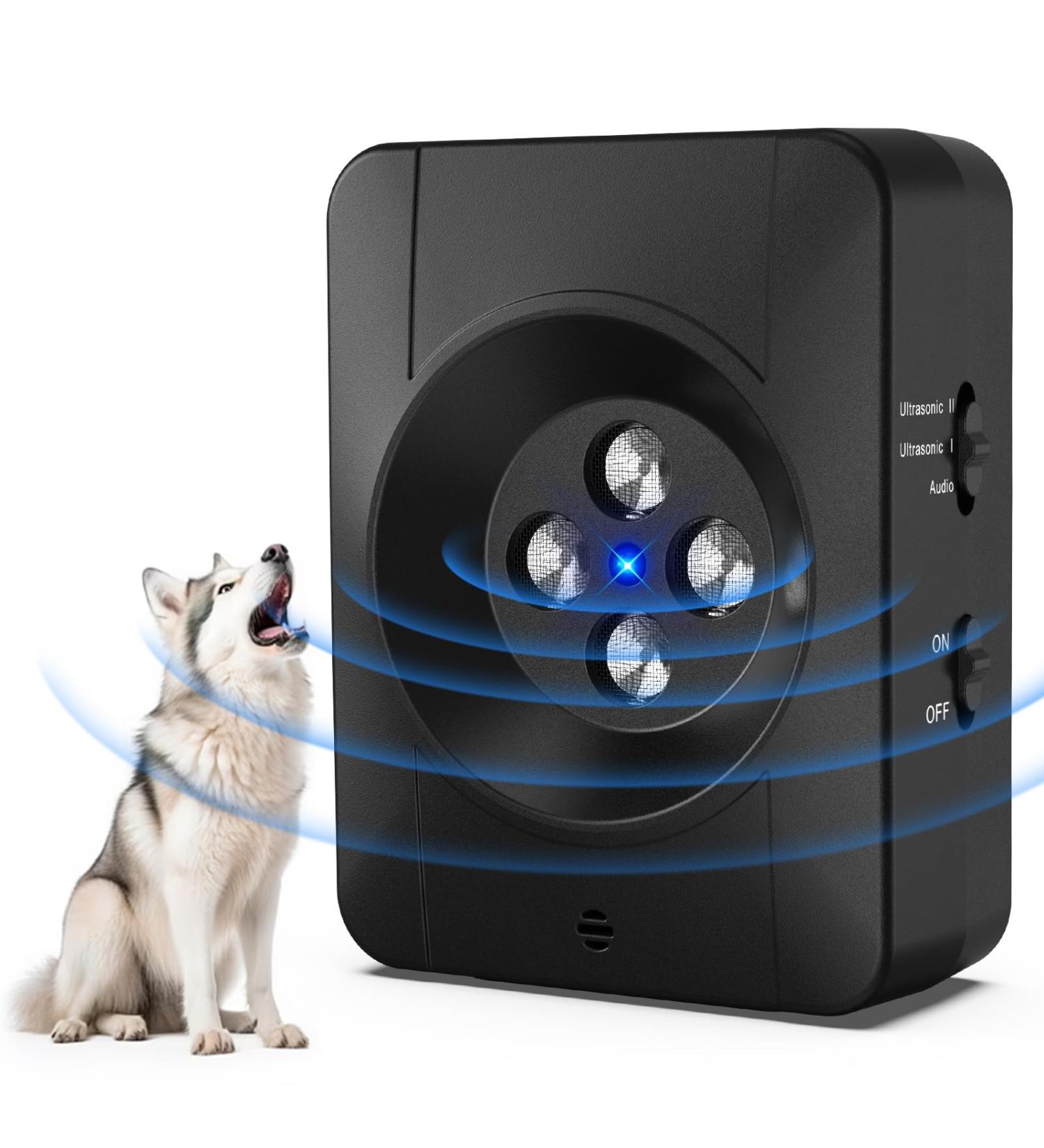 Antibell for Dogs - 3 Levels of Ultrasound Anti-Bark Device 33ft Range | Safe & Effective Dog Barking Control - Buy Online on SooperMarket.com