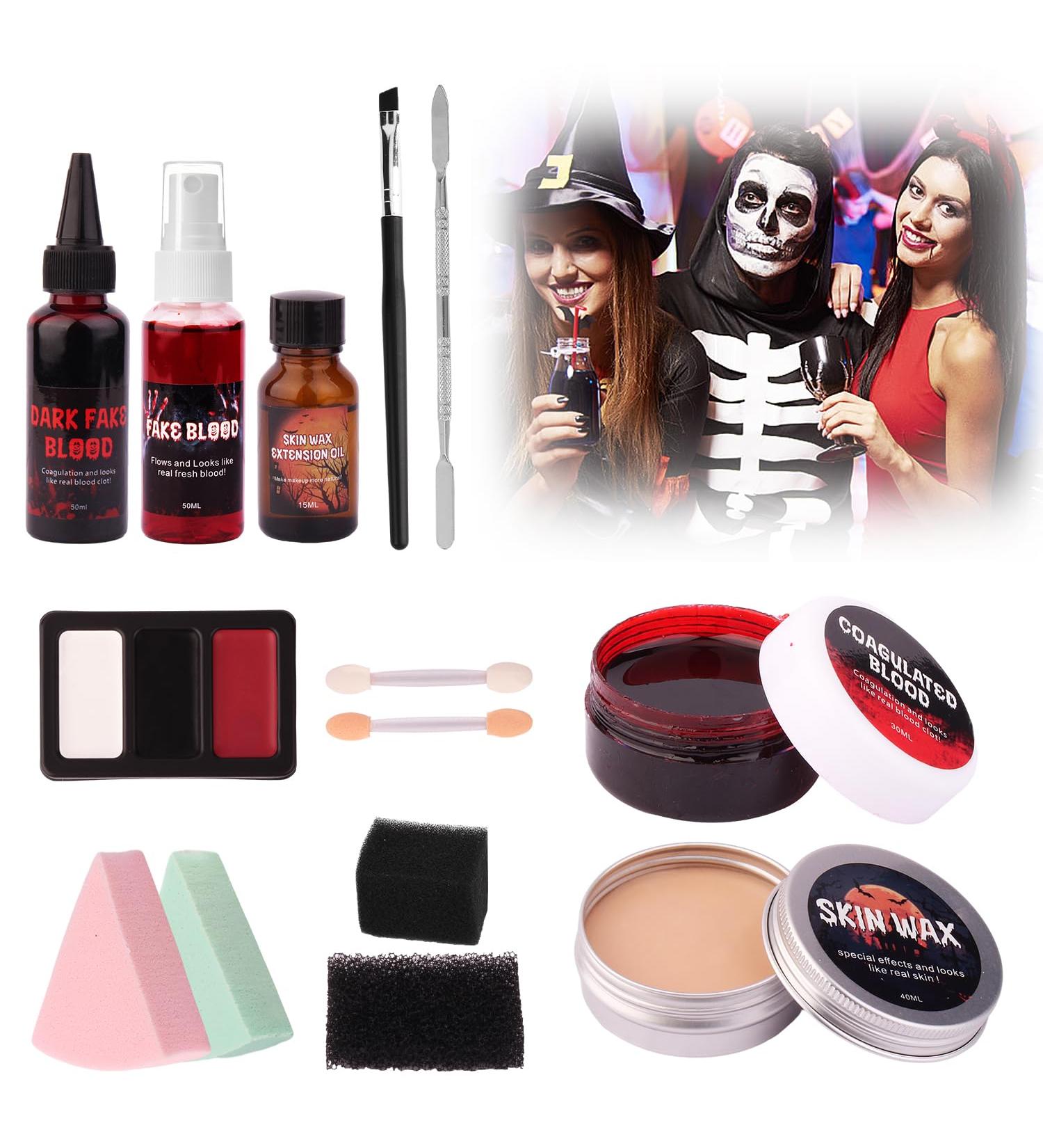 Ultimate Halloween SFX Makeup Kit | Scars Wax Fake Blood Face & Body Paint Set - Buy Online on SooperMarket.com