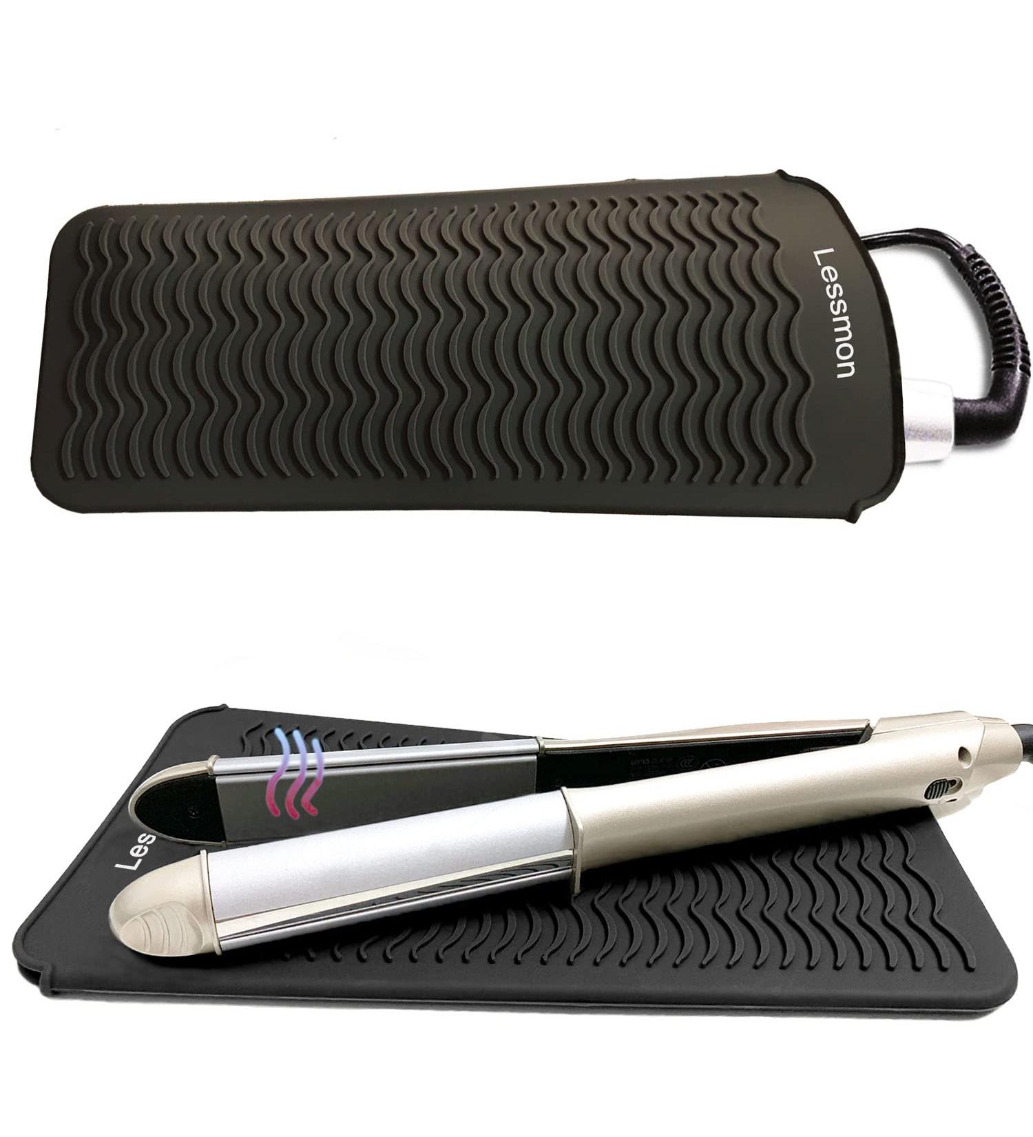 Buy Heat-Resistant Silicone Mat Bag | Perfect for Curly Bars & Hot Hair Tools | Black 28.5cm x 14cm - Buy Online on SooperMarket.com