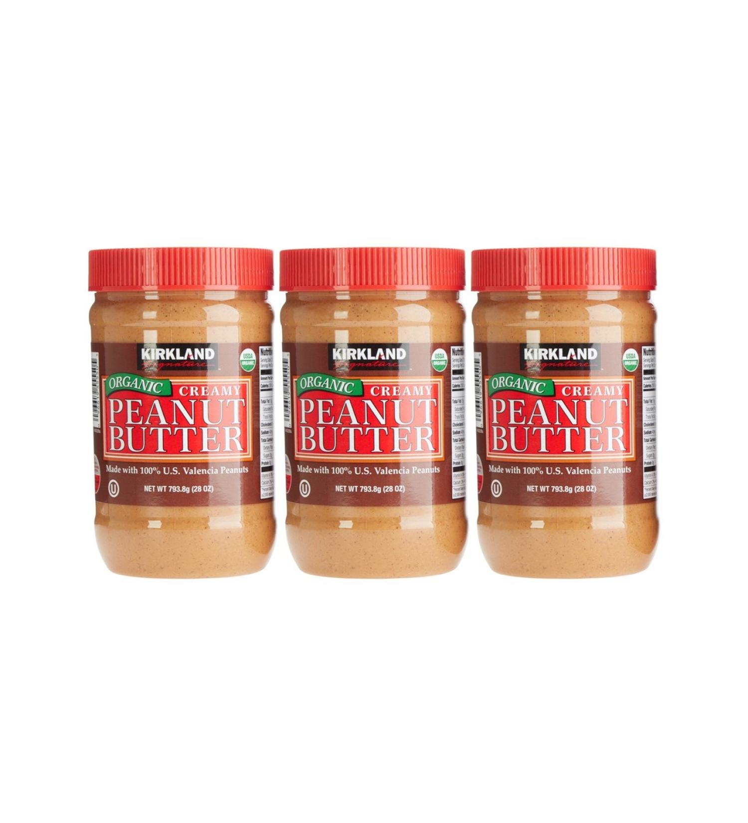 Organic Creamy Peanut Butter 3 - 28 Oz Jars 1.75 Pound (Pack of 3)