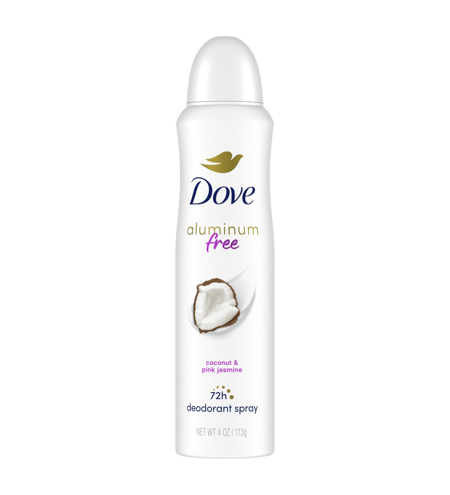 Dove 0% Aluminum Deodorant Spray Coconut & Pink Jasmine For 48 Hour Protection Aluminum Free Deodorant 4 oz Jasmine 4 Fl Oz (Pack of 1) - Buy Online on SooperMarket.com