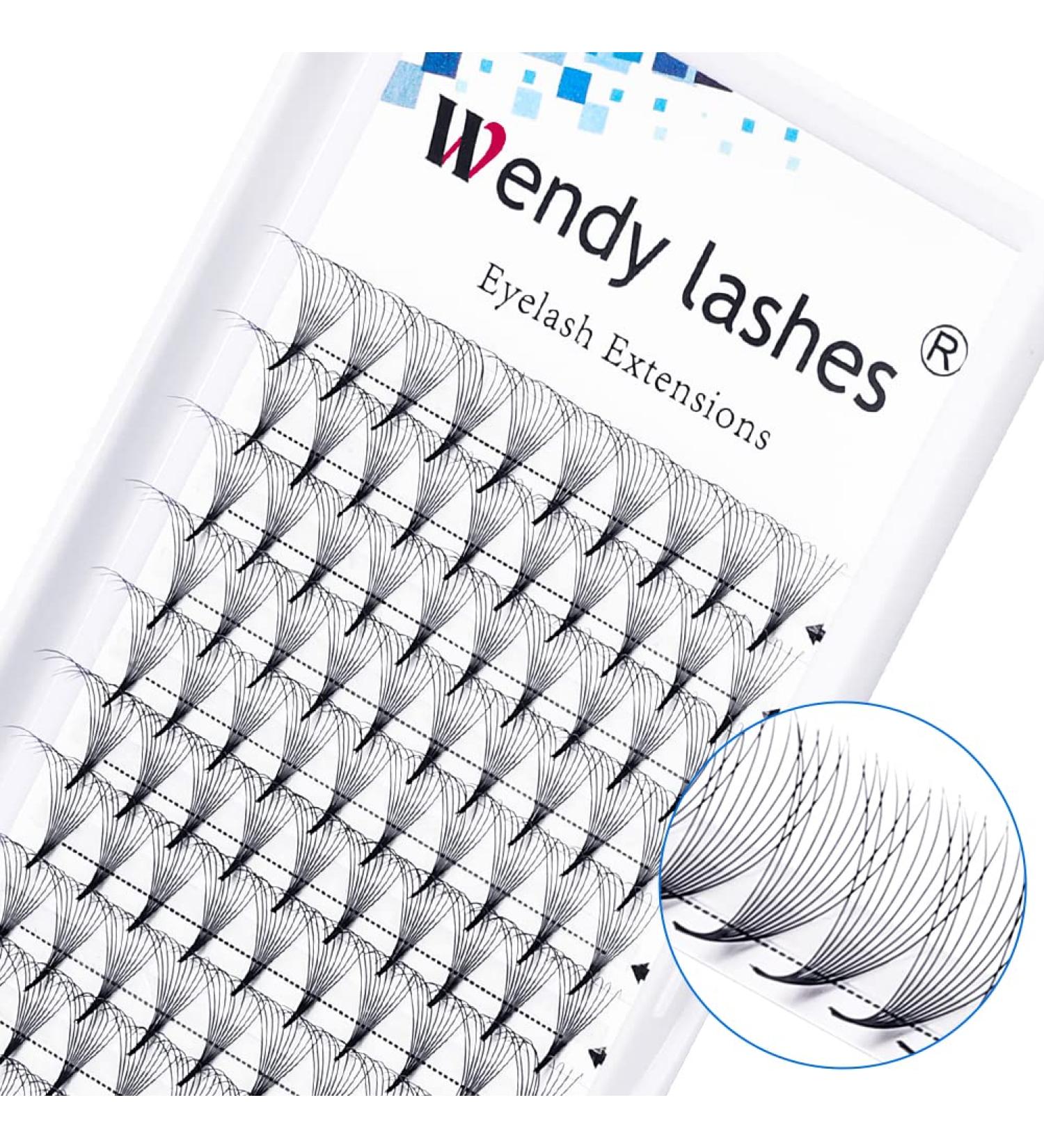 Premade Volume Fans Eyelash Extensions 10D - Short Stem C/D Curl 0.07mm Thickness 12mm Length | Russian Eyelashes - Buy Online on SooperMarket.com