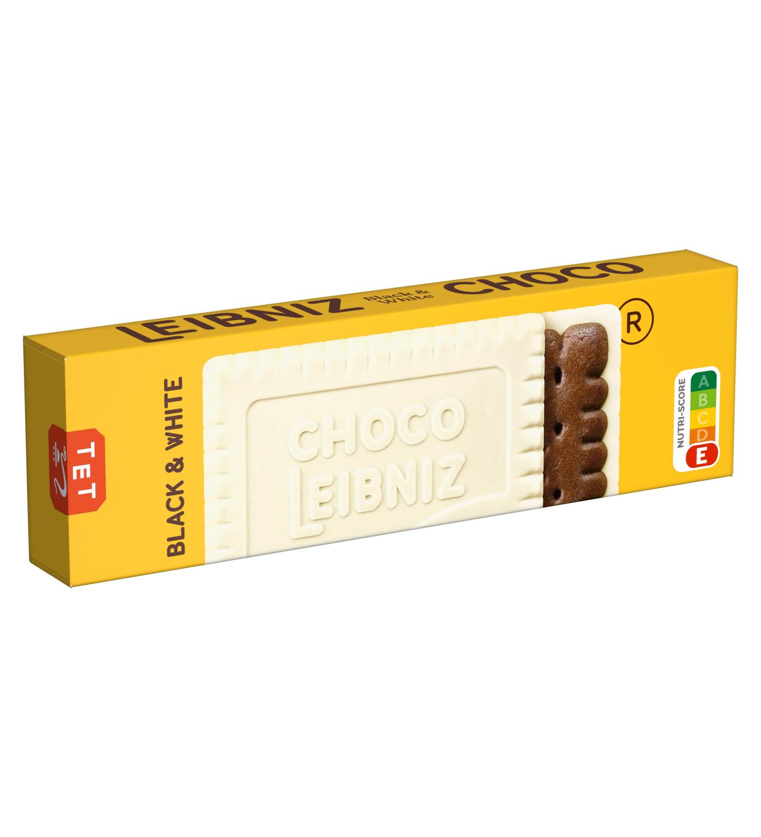 Leibniz Choco Black & White Biscuits 125g - Crispy Cocoa Cookies with White Chocolate | International Shipping Available - Buy Online on SooperMarket.com