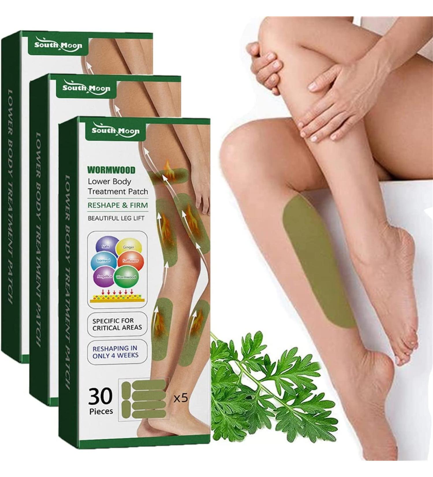 SizSlim Leg S_limming Herbal P_atch Leg Sl_Imming Herbal Patch Wormwood Lower Body Treatment Patch Breaks Down Cellulite for Better Body Shape (90PCS) - Buy Online on SooperMarket.com