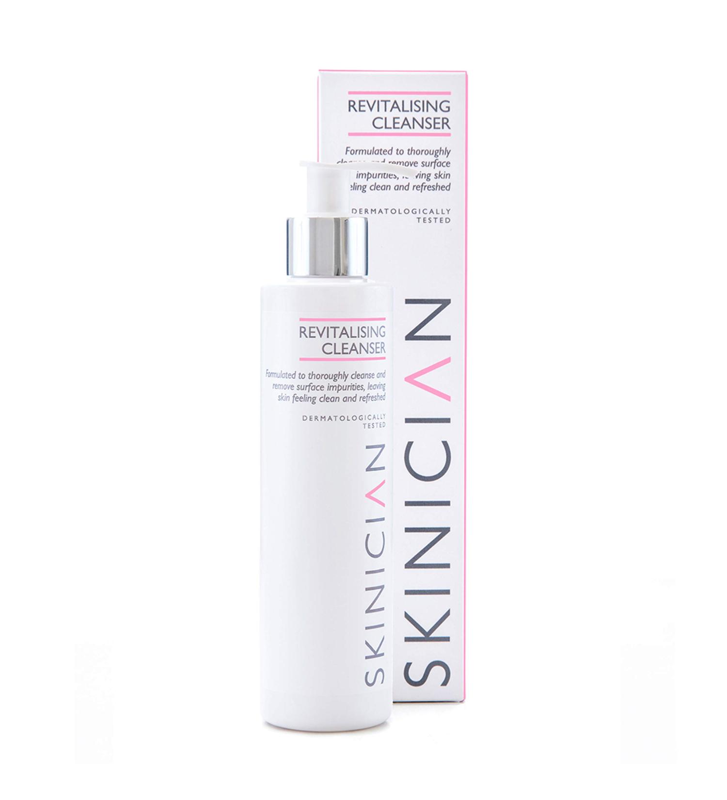 SKINICIAN Revitalising Cleanser - Daily Makeup Remover - Lightweight Face Cleanser - Gentle Cleanser with Tea Tree Extract - Soothing Cleansing Gel for All Skin Types - Vegan & Cruelty Free (200ml) - Buy Online on SooperMarket.com