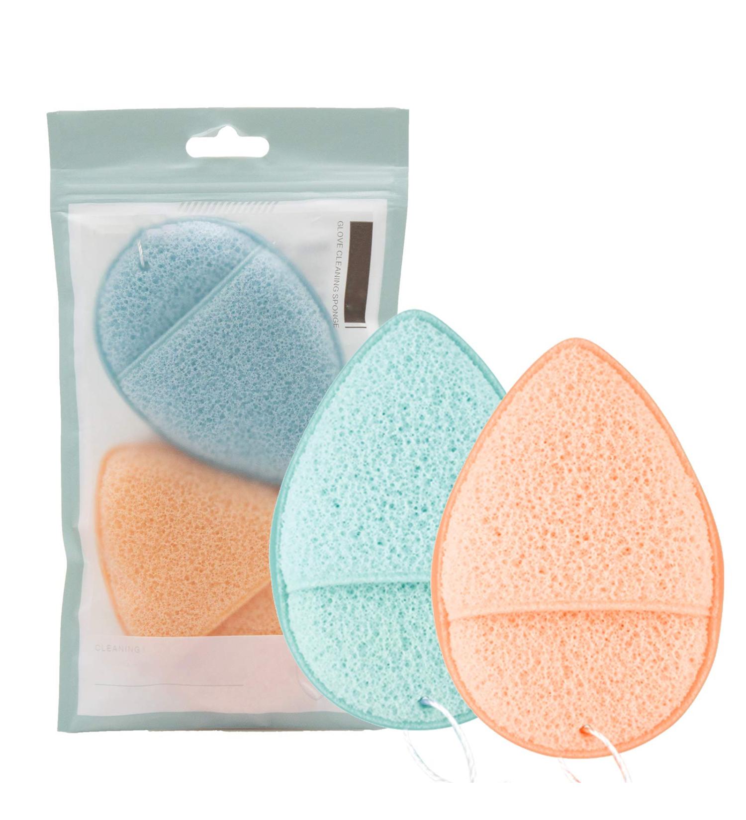 DAGEDA Konjac Facial Sponge 2-Pack - Deep Pore Cleansing, Exfoliating, Blackhead Removal - Daily Makeup Remover Glove Bath Sponge for All Skin Types - Reusable - 1 Count - Buy Online on SooperMarket.com