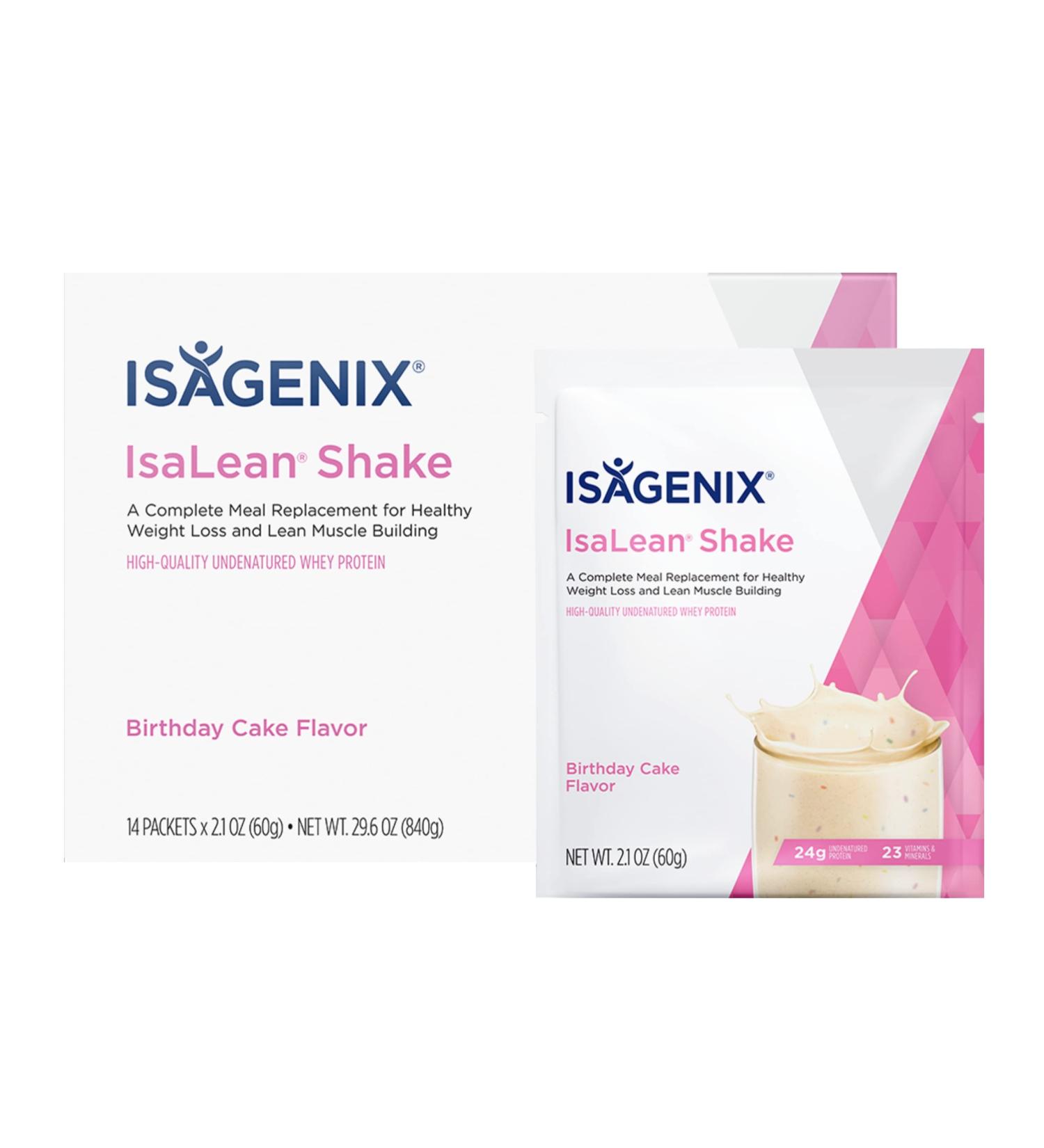 Isagenix IsaLean Shake Packets 840g - Birthday Cake Flavor - Buy Online on SooperMarket.com